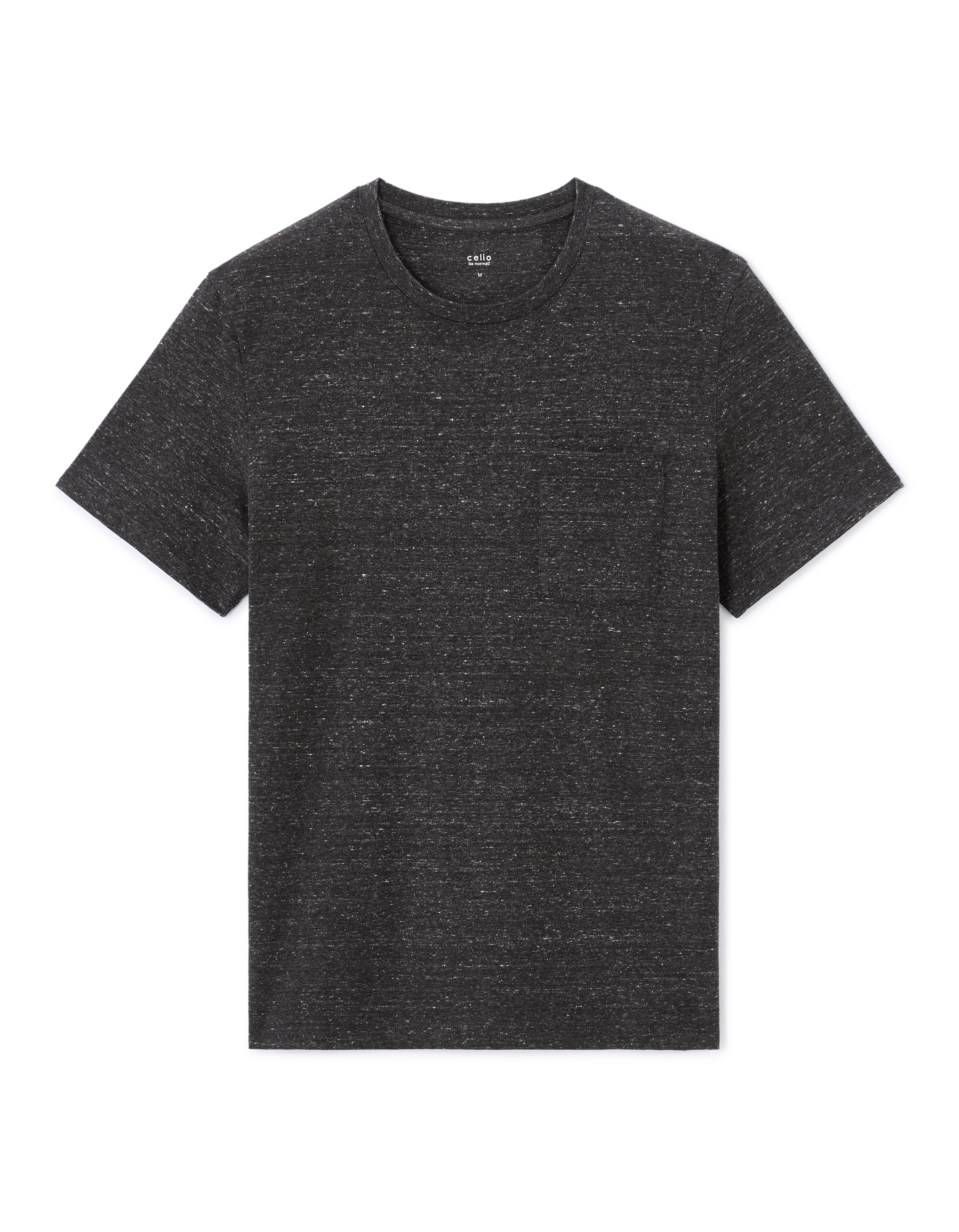 T-shirt straight col rond - anthracite