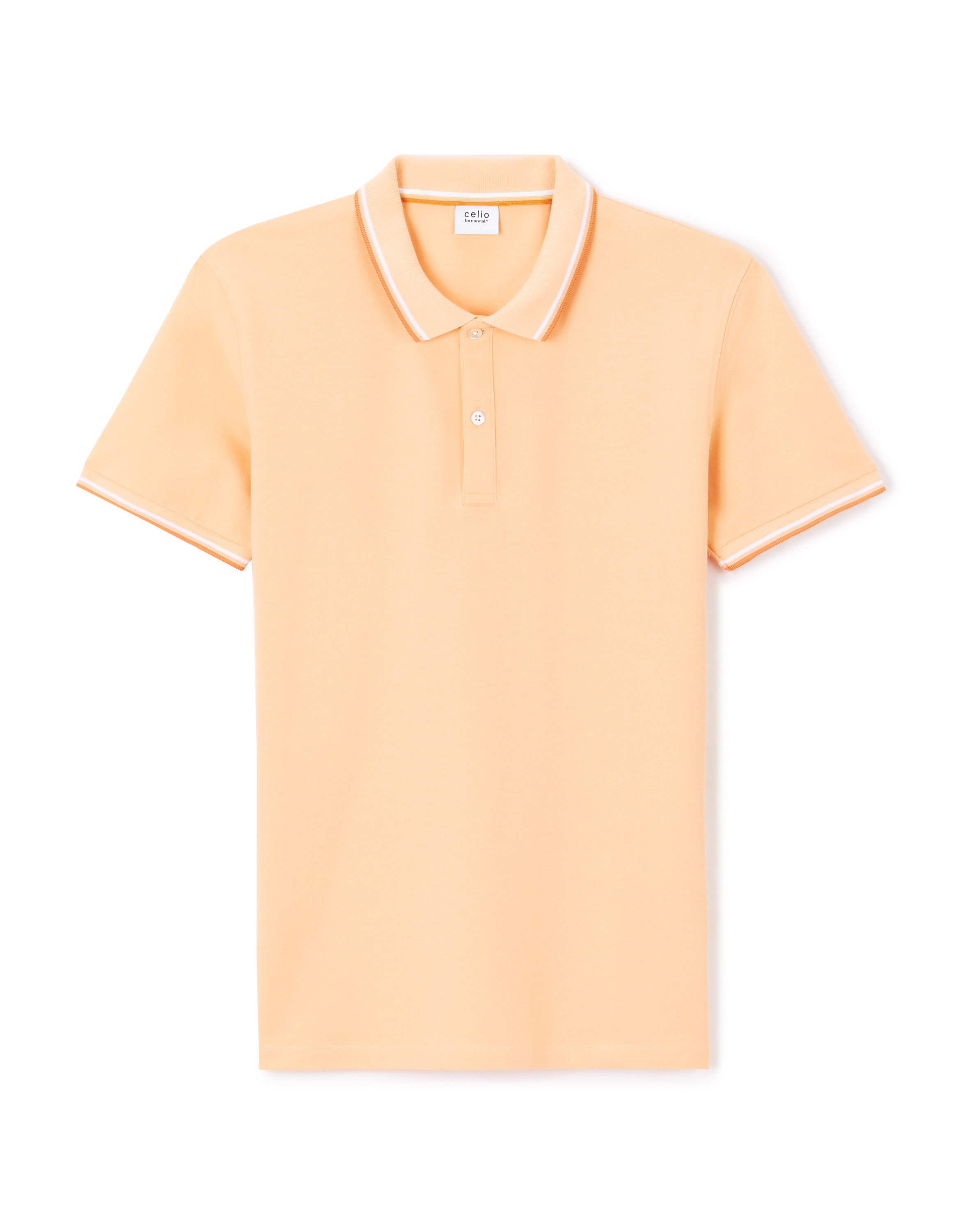 Polo piqué slim en coton stretch - orange