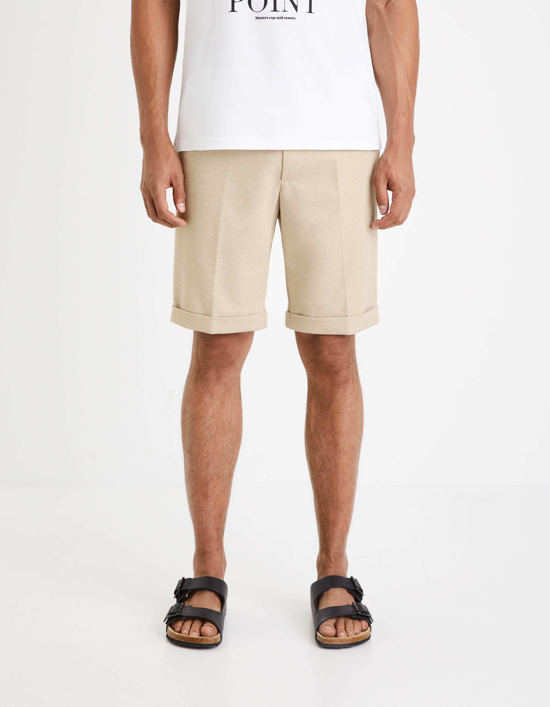 Bermuda en maille 24h - beige clair - camaieu - Modalova