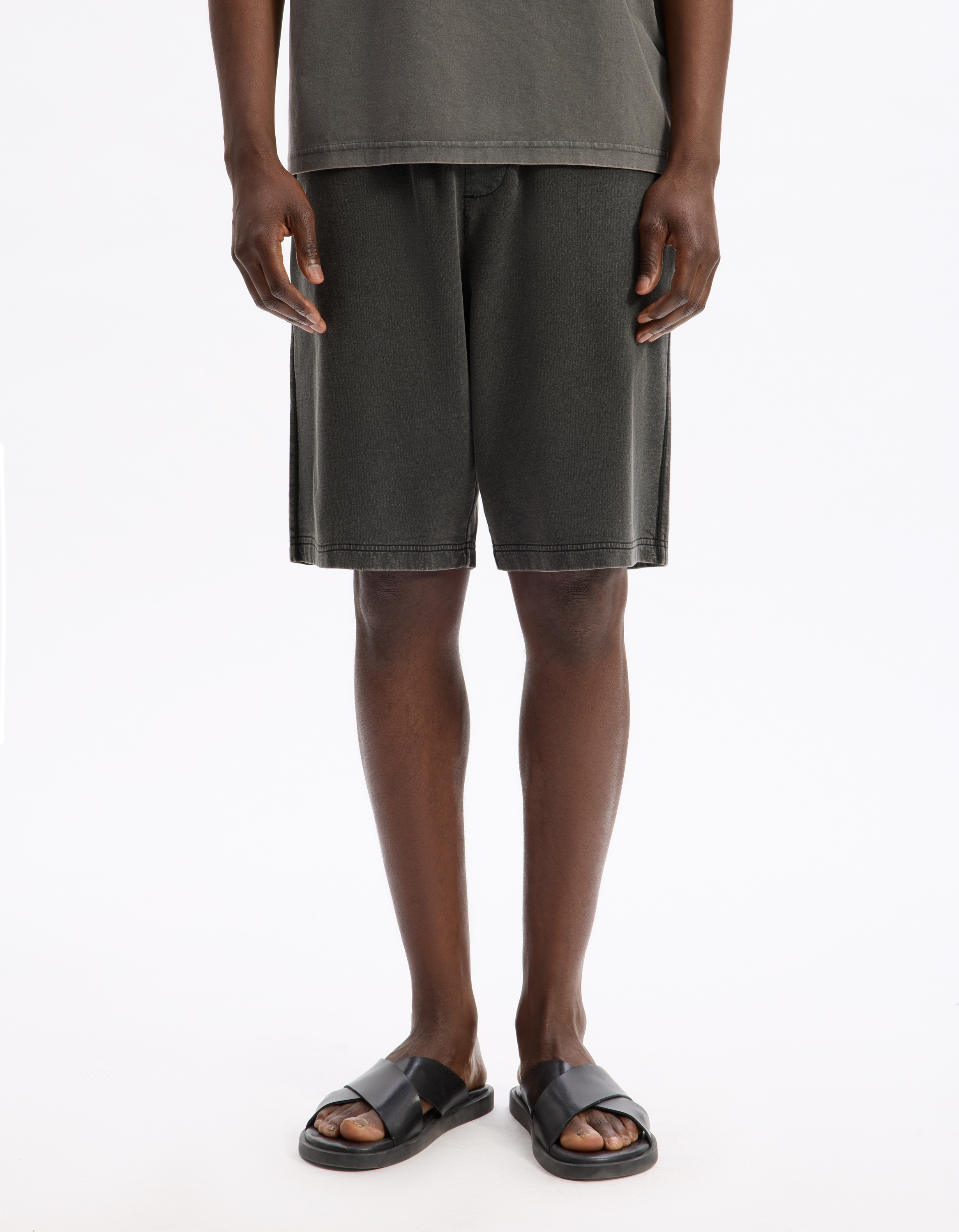Bermuda 100% coton - noir - camaieu - Modalova