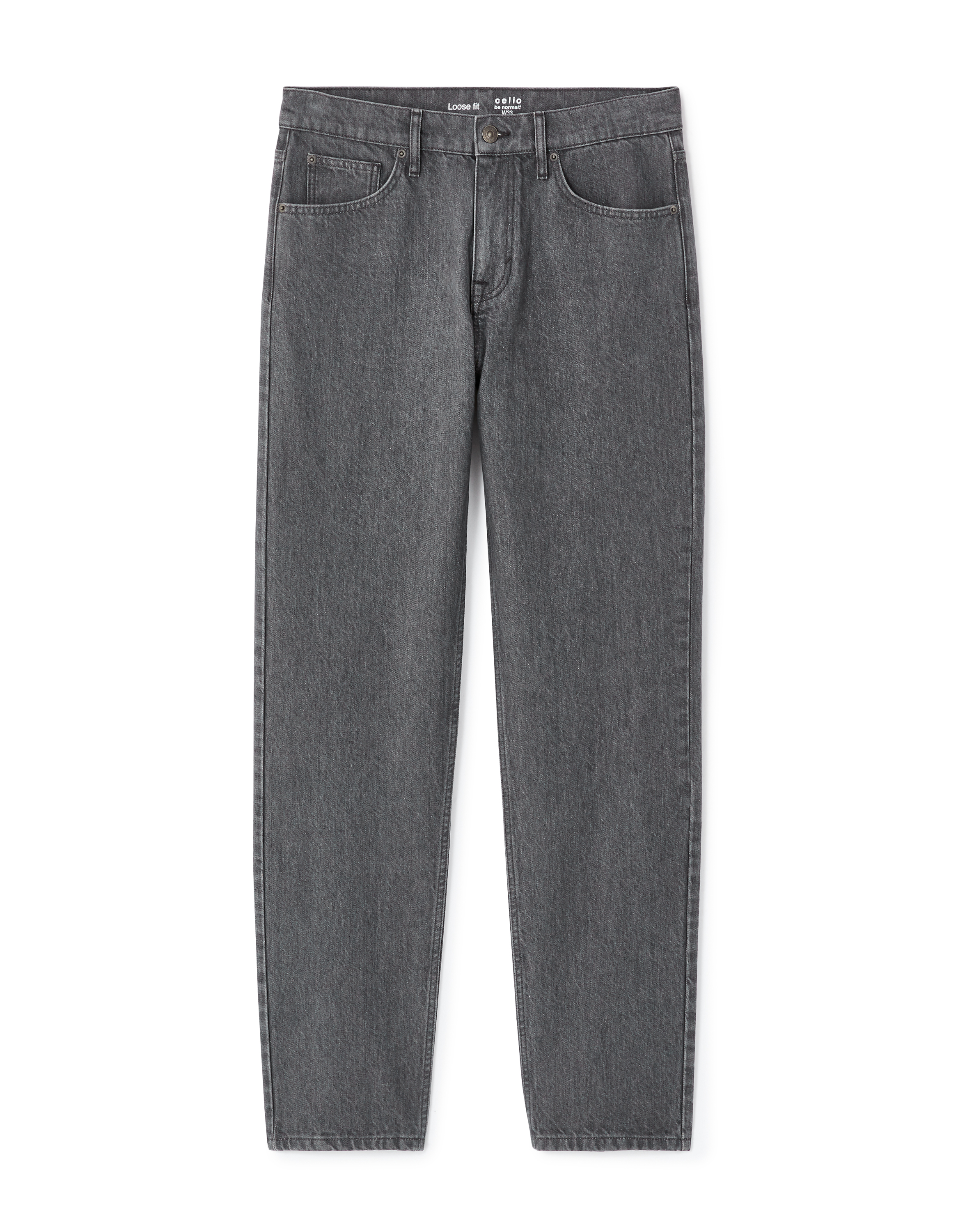 Jean loose 100% coton - gris
