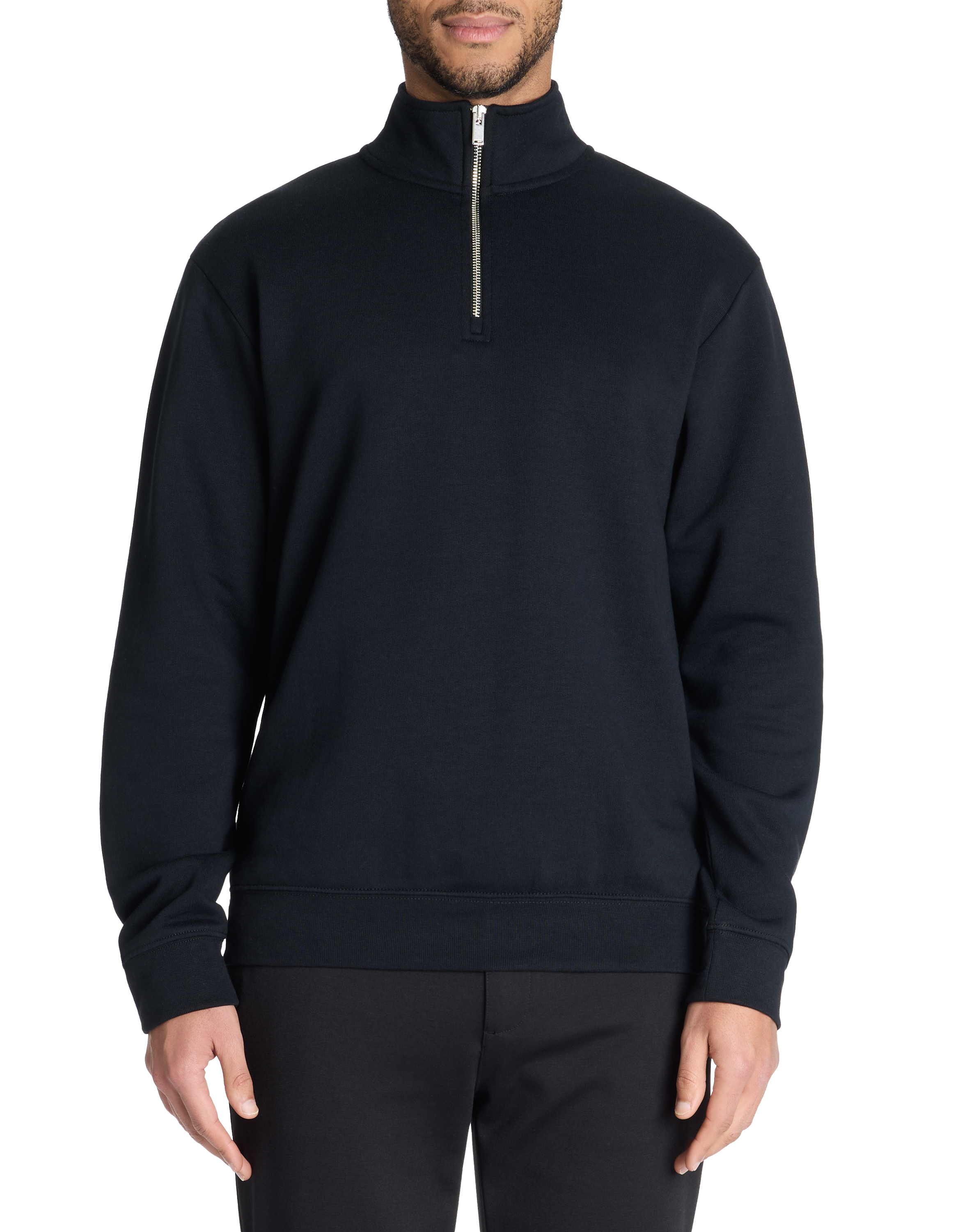 Sweat regular col zippé coton mélangé - camaieu - Modalova