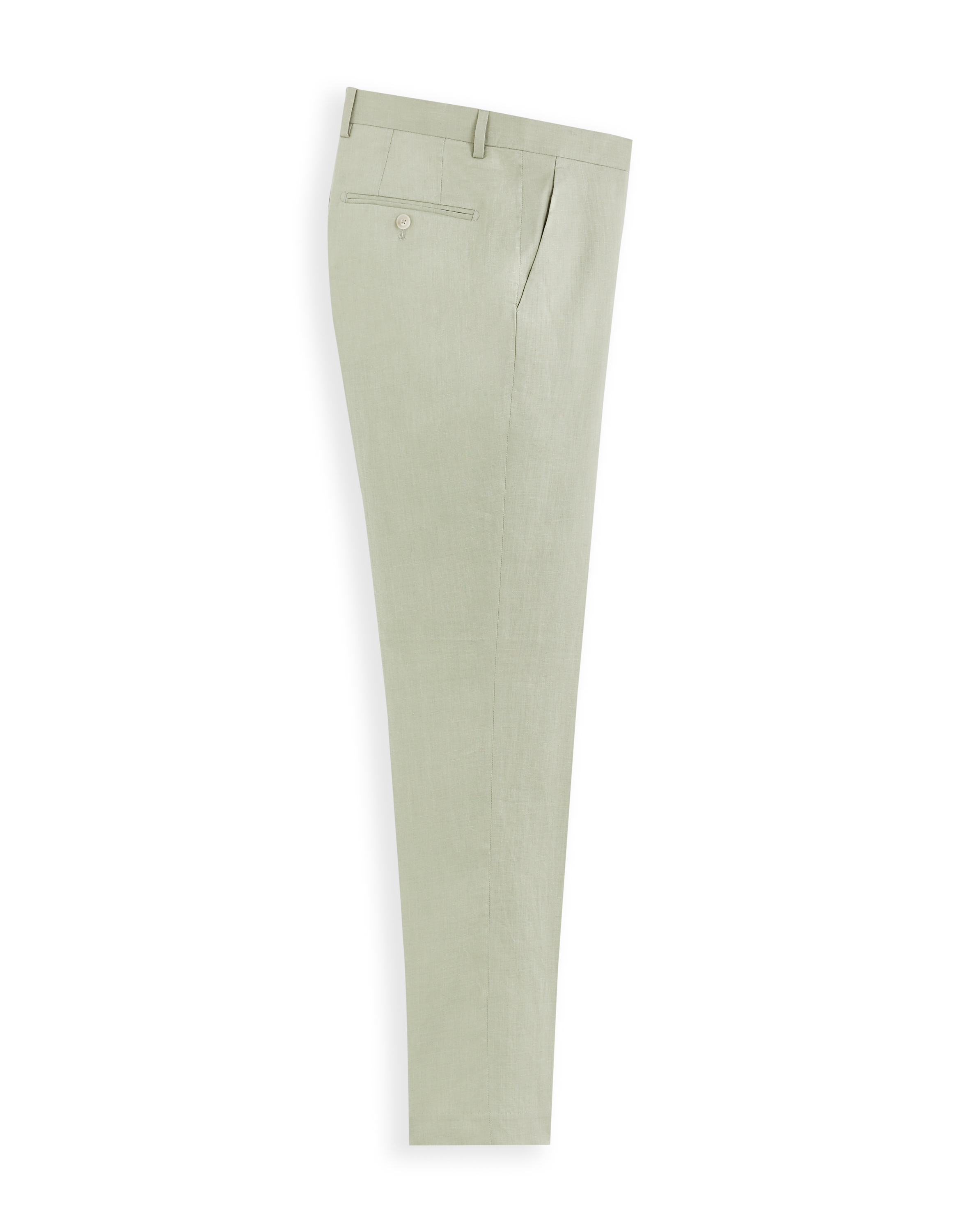 Pantalon de costume slim 100% lin - vert sauge