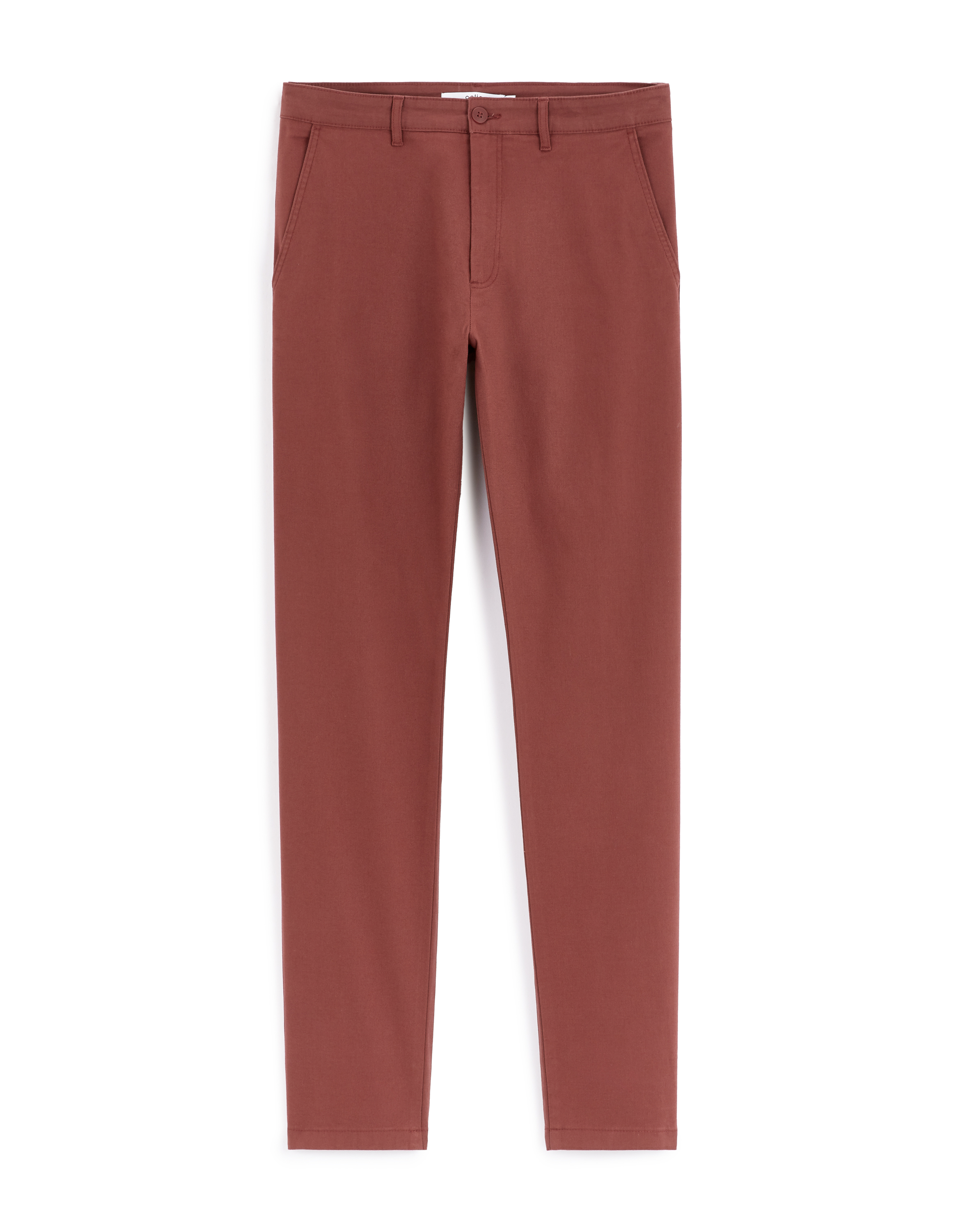 Pantalon chino slim coton stretch - bordeaux