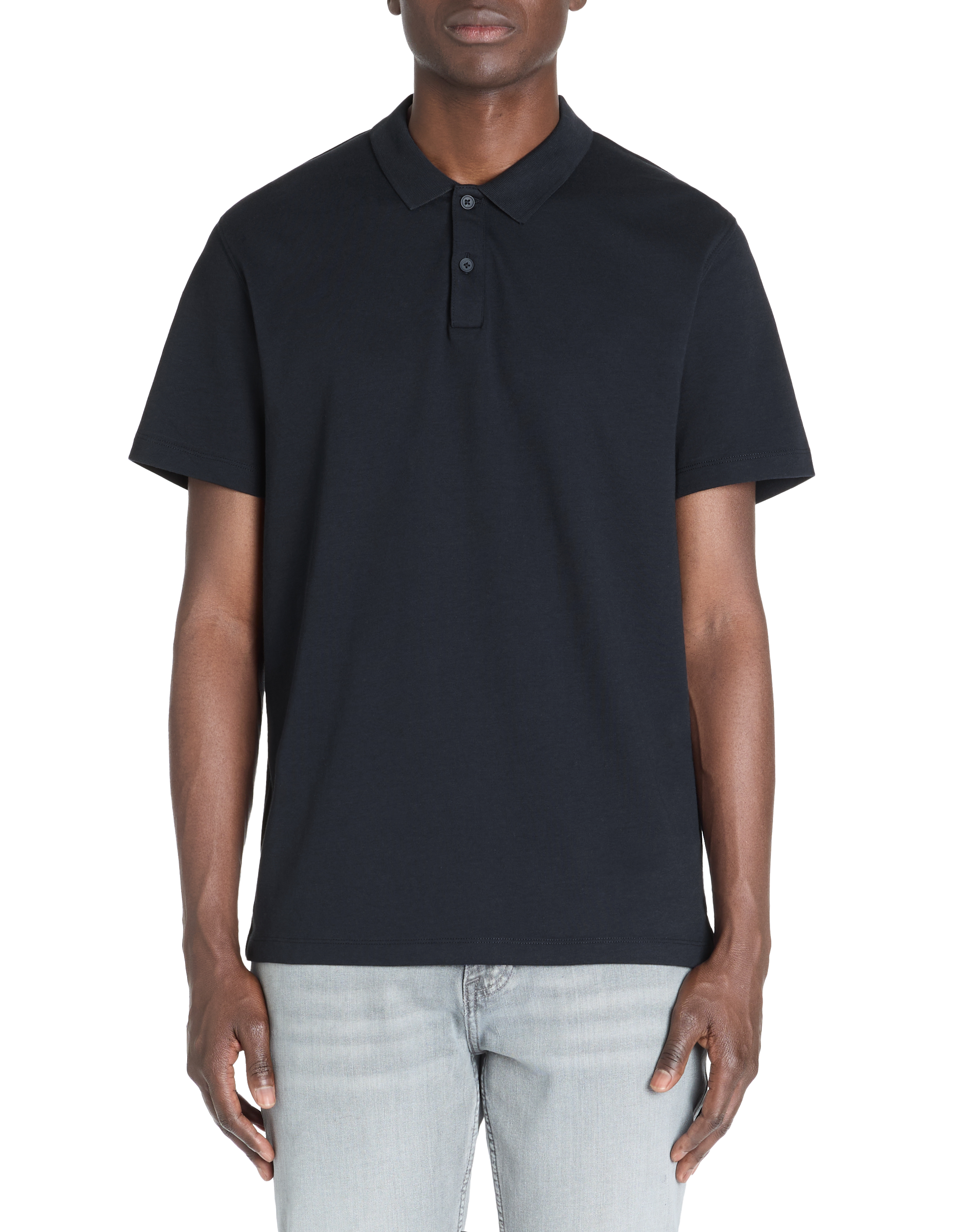 Polo regular coton mélangé - marine - camaieu - Modalova