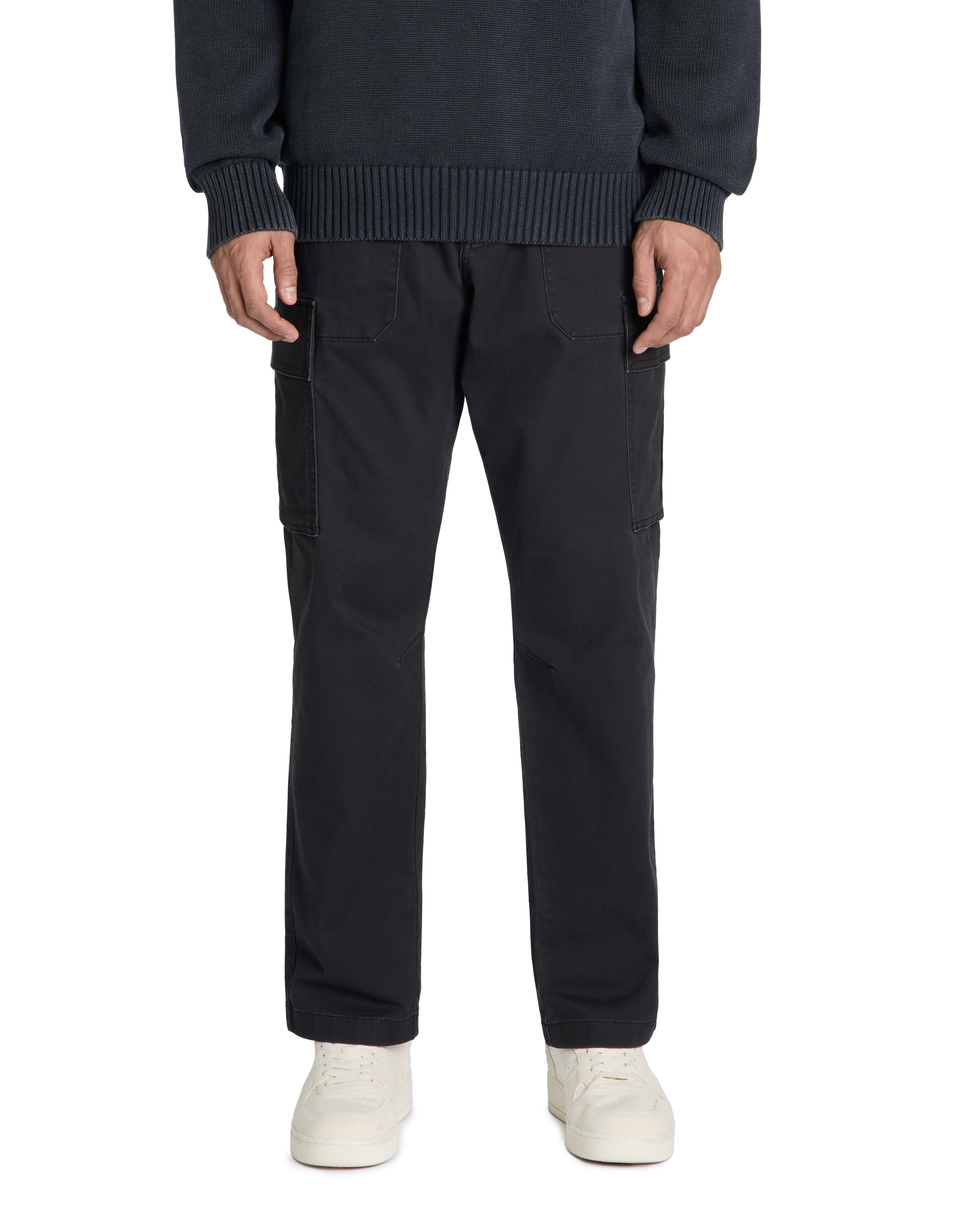 Pantalon cargo straight coton stretch - camaieu - Modalova