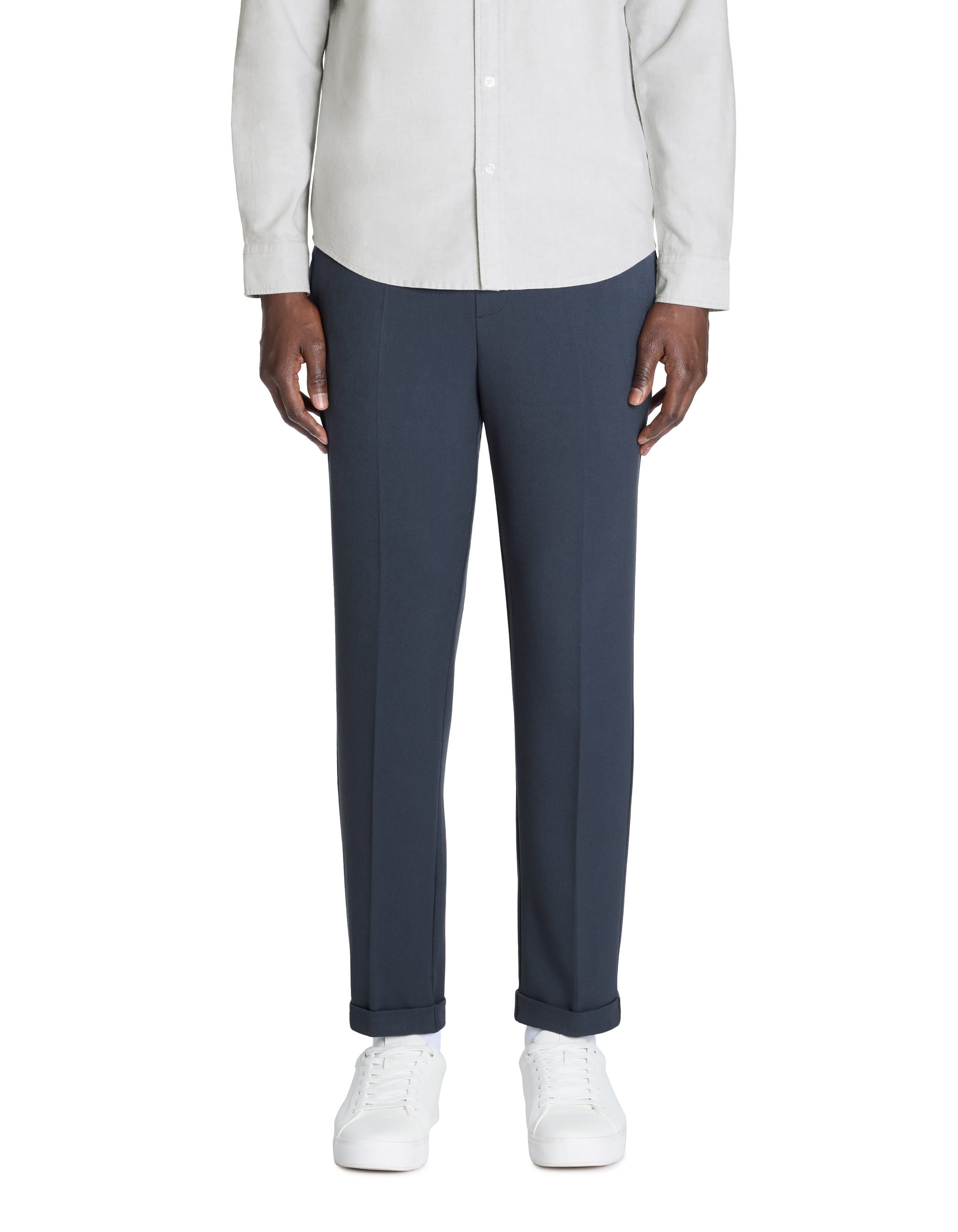 Pantalon straight stretch - bleu - camaieu - Modalova