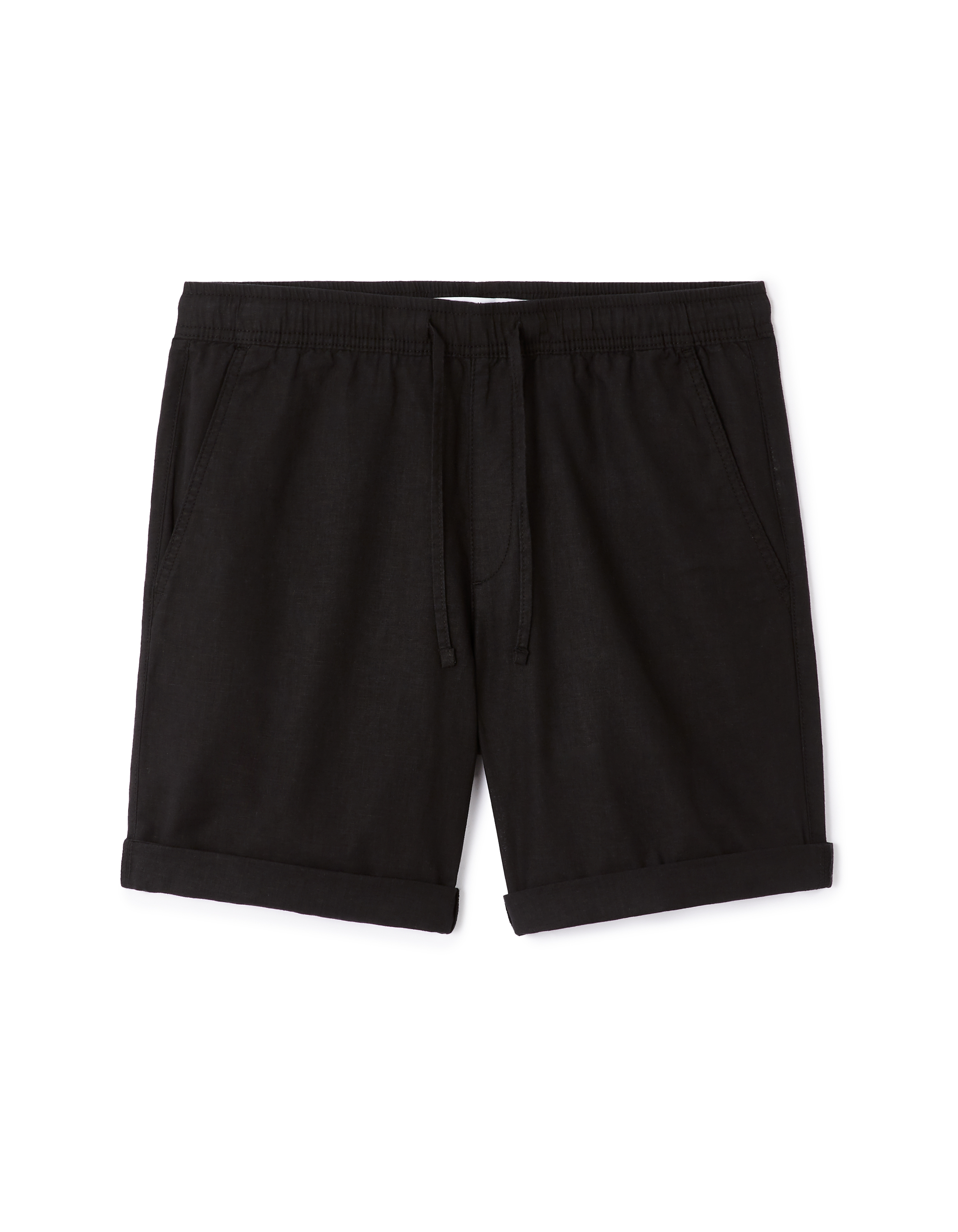 Bermuda en lin et coton - noir