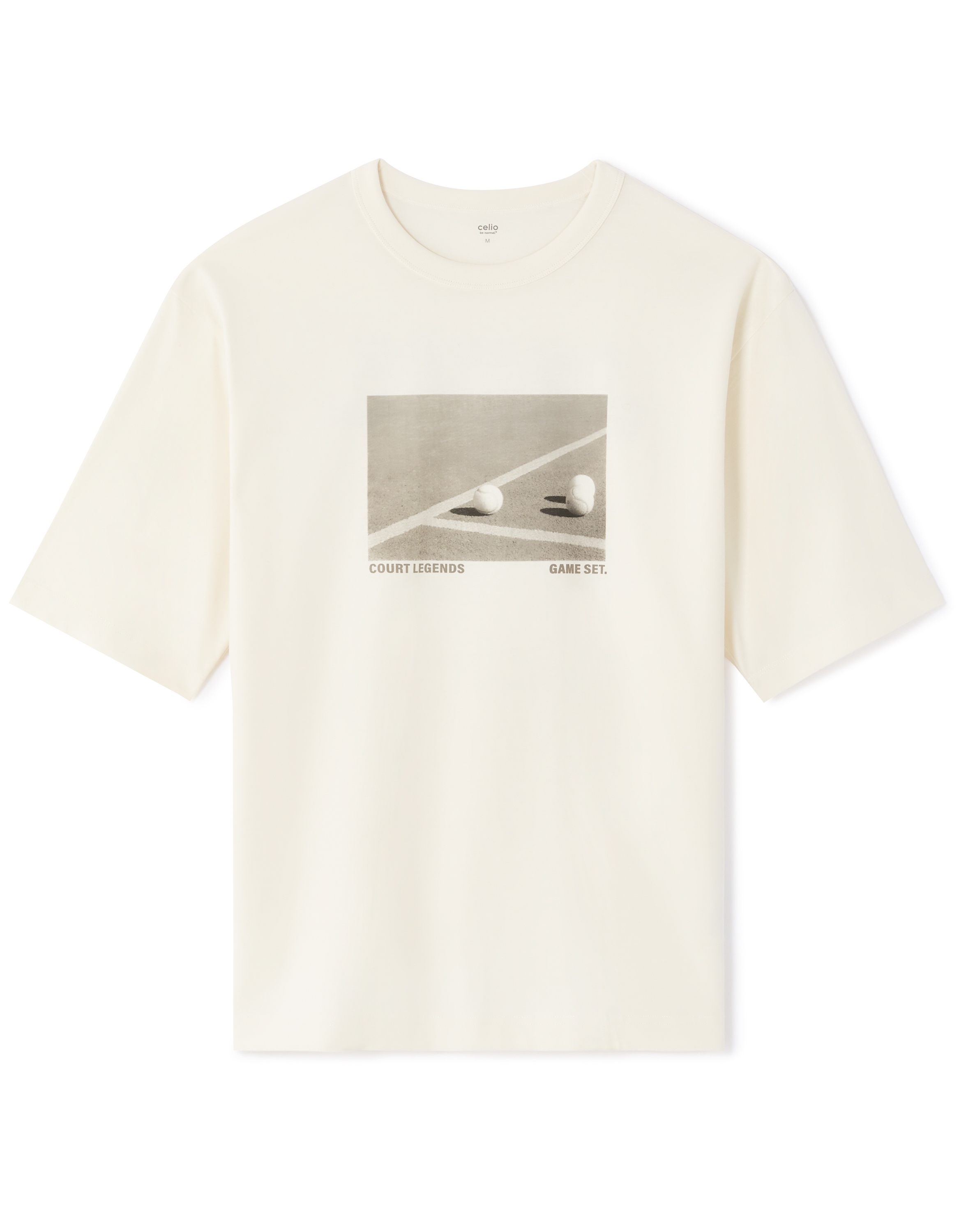 T-shirt oversize col rond 100% coton - blanc