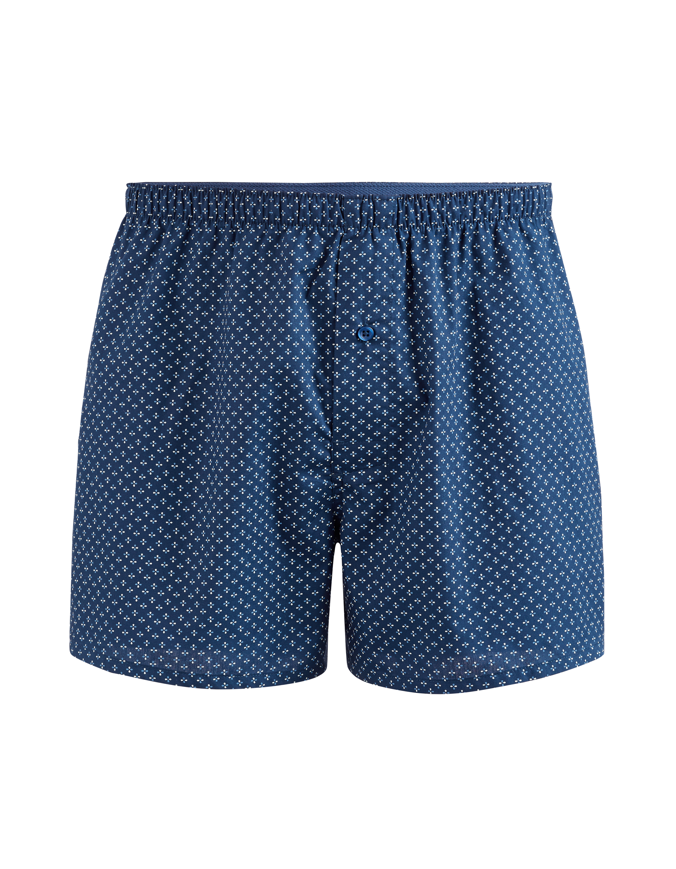 Caleçon en coton micro motifs - marine