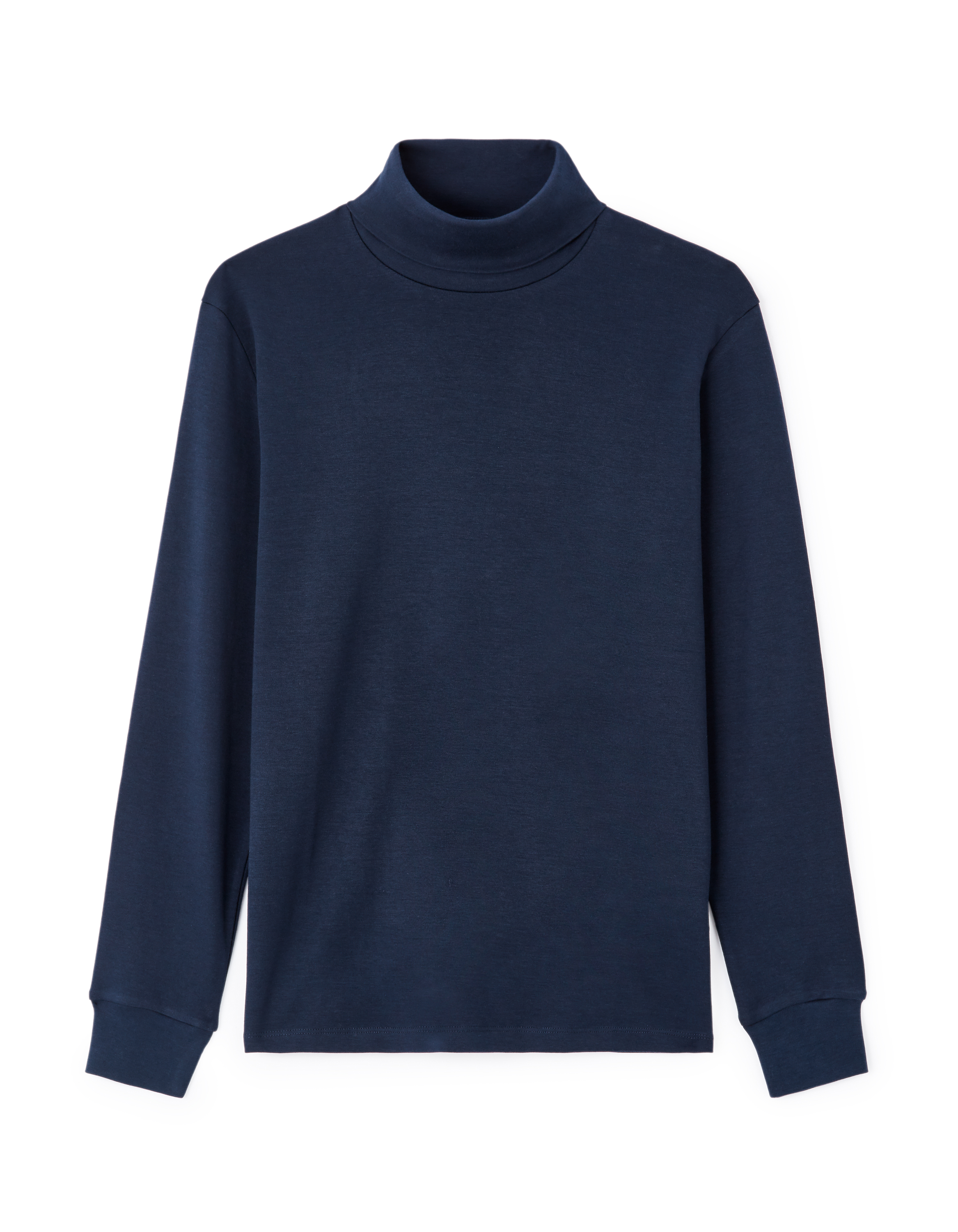 T-shirt col roulé manches longues - marine