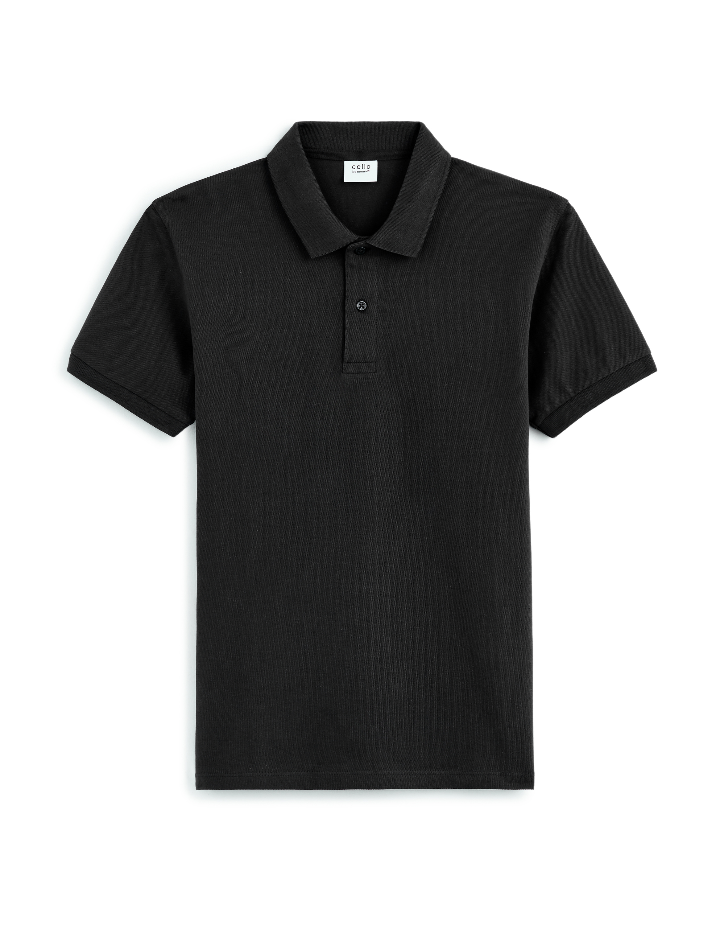 Polo piqué straight 100% coton - noir