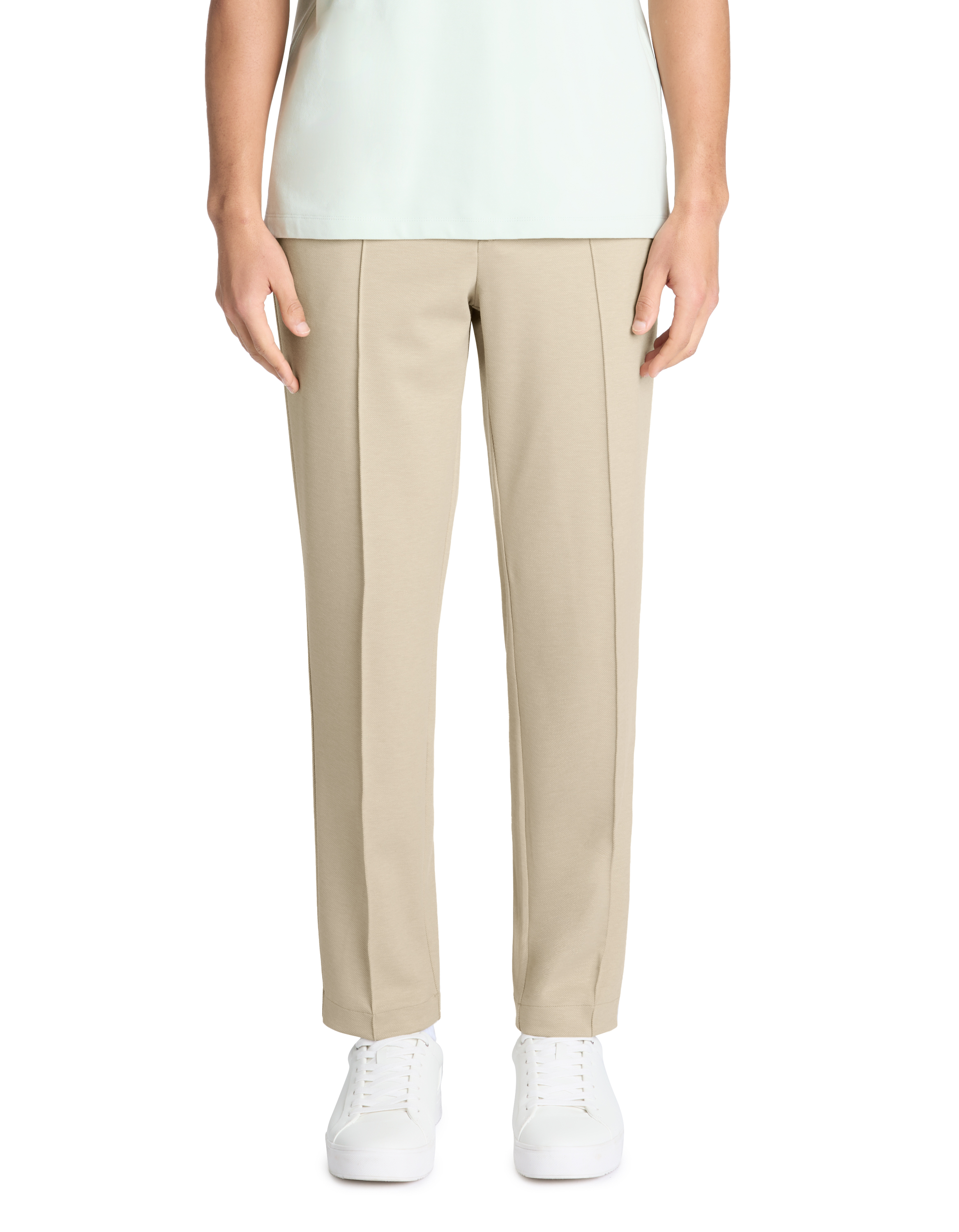 Pantalon straight stretch - beige - camaieu - Modalova