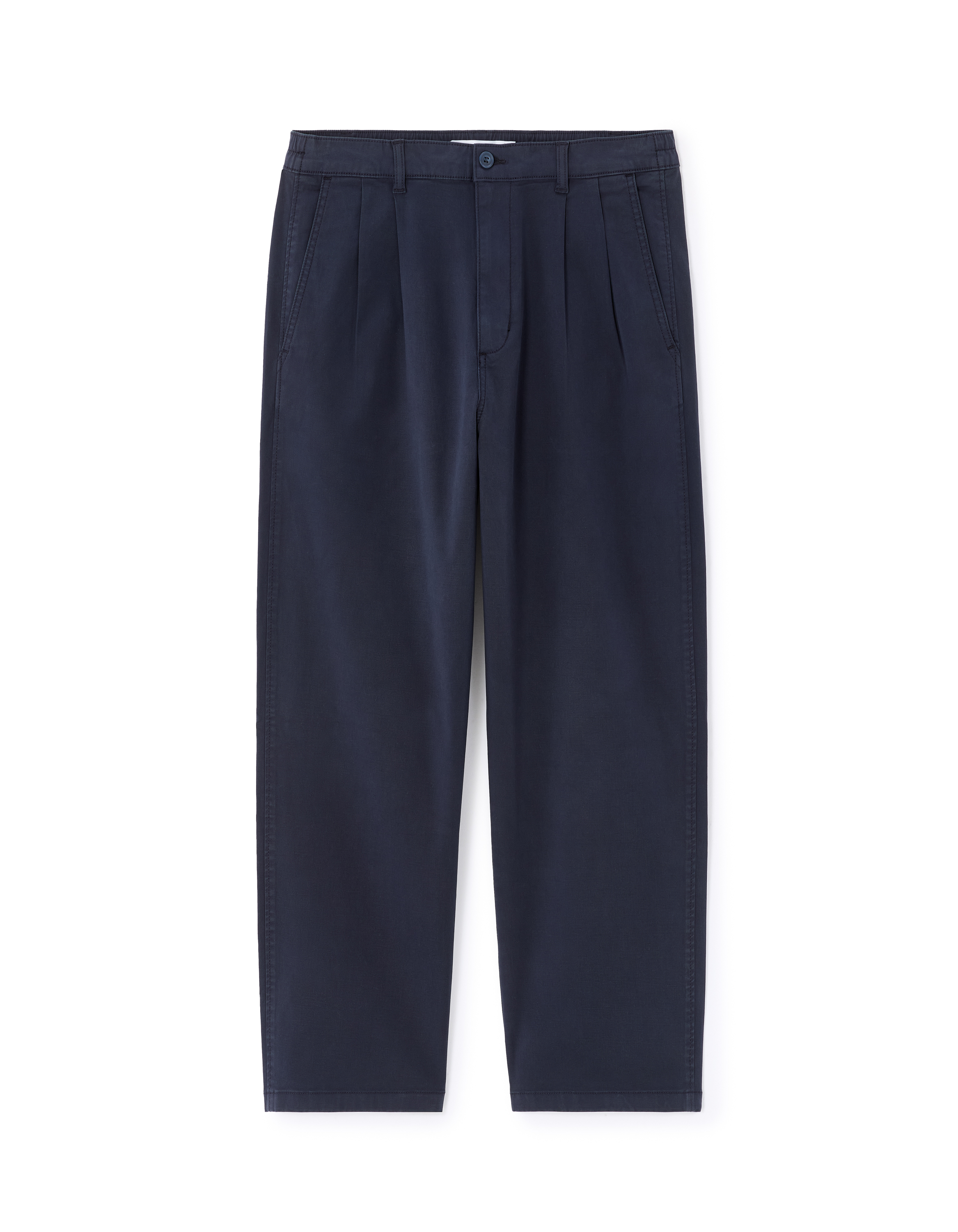 Pantalon baggy 7/8 ème en coton stretch - marine