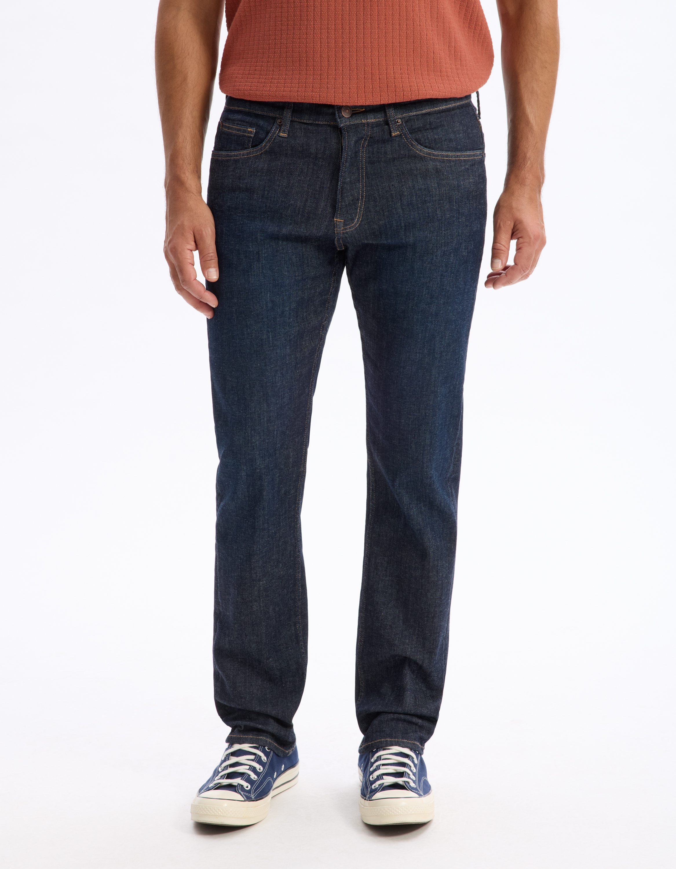 Jean straight Powerflex - bleu foncé - camaieu - Modalova