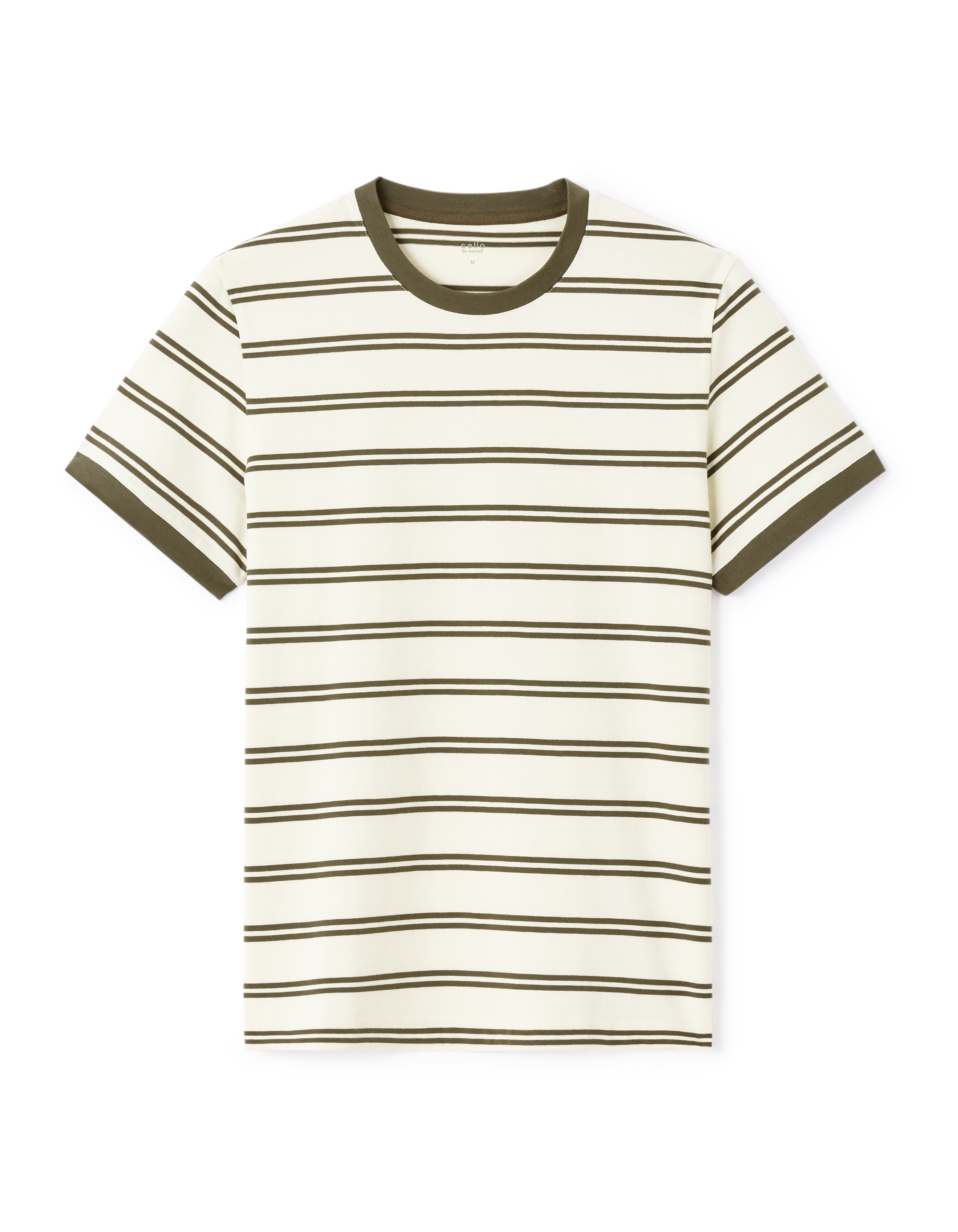 T-shirt straight col rond 100% coton - bordeaux
