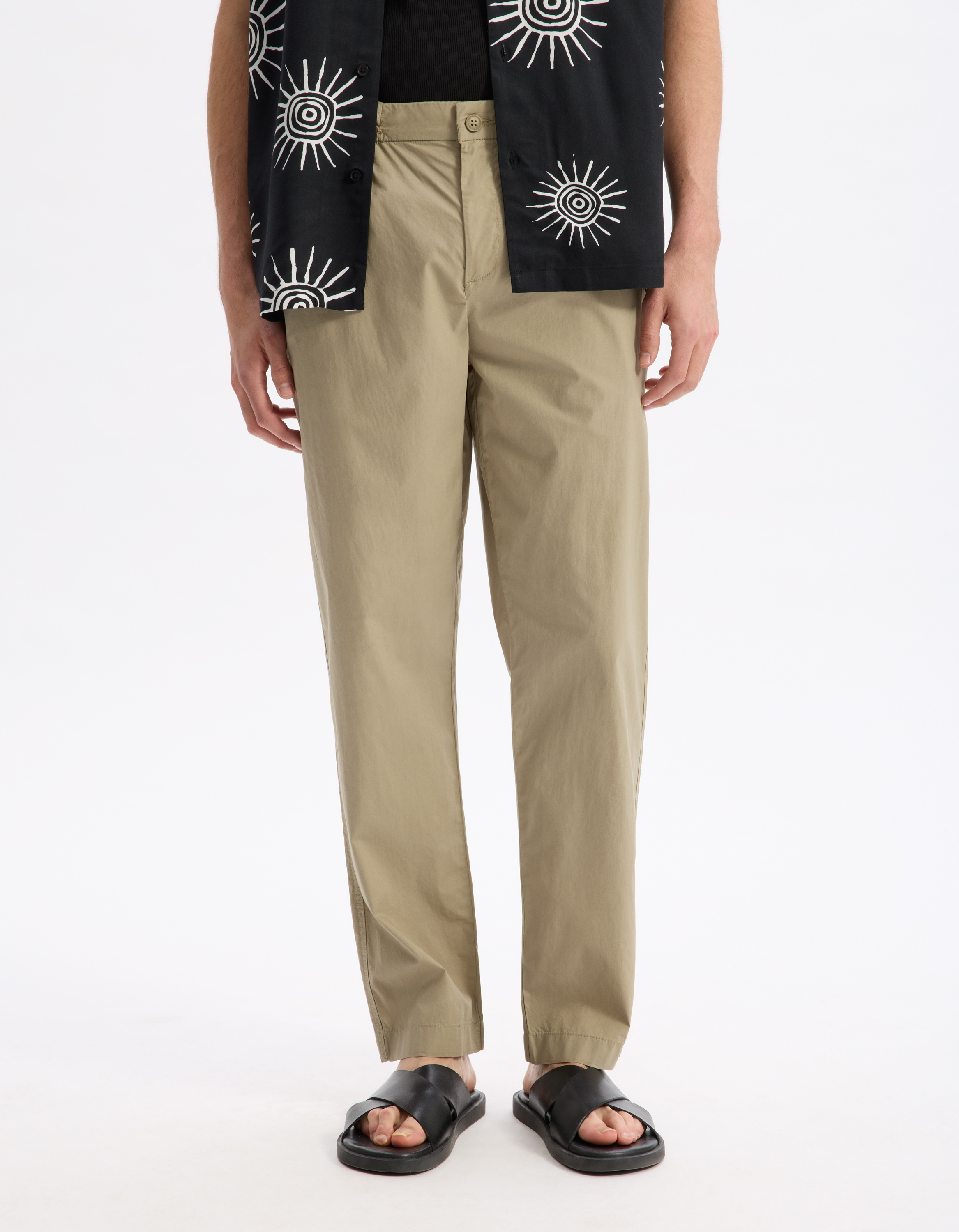 Pantalon straight 100% coton - camaieu - Modalova