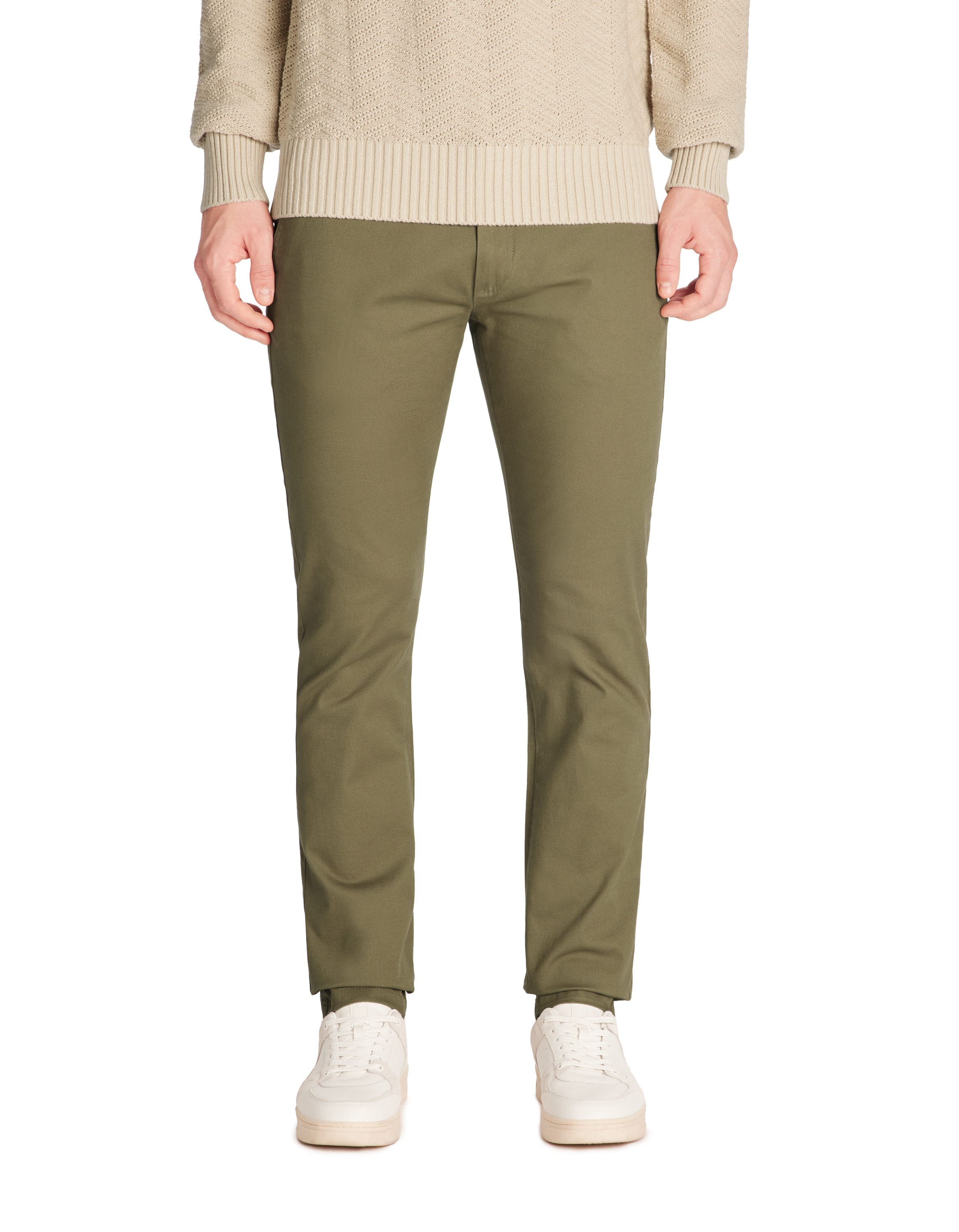 Pantalon chino slim en coton stretch - camaieu - Modalova