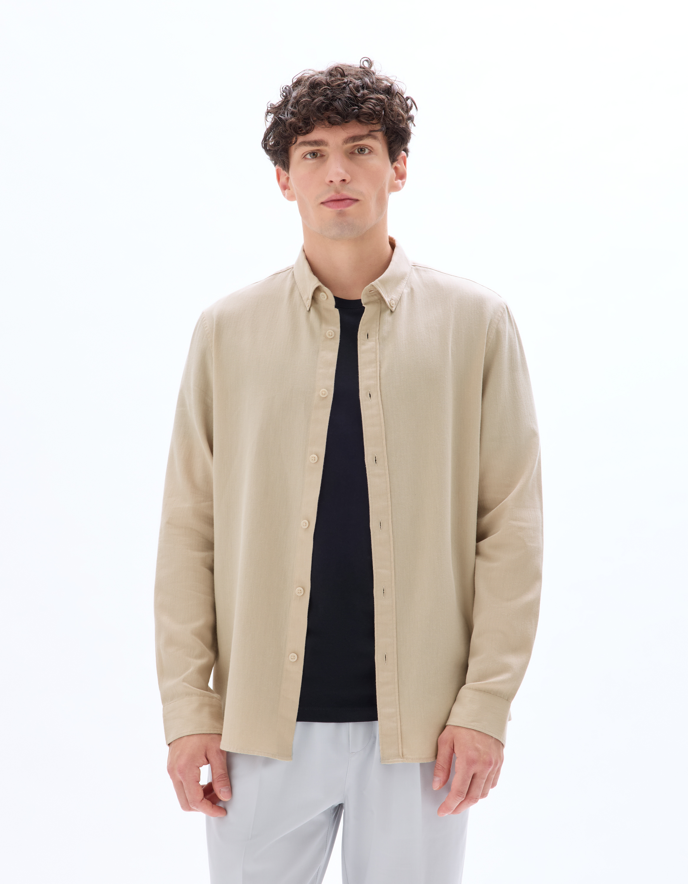 Chemise regular en flanelle - camaieu - Modalova