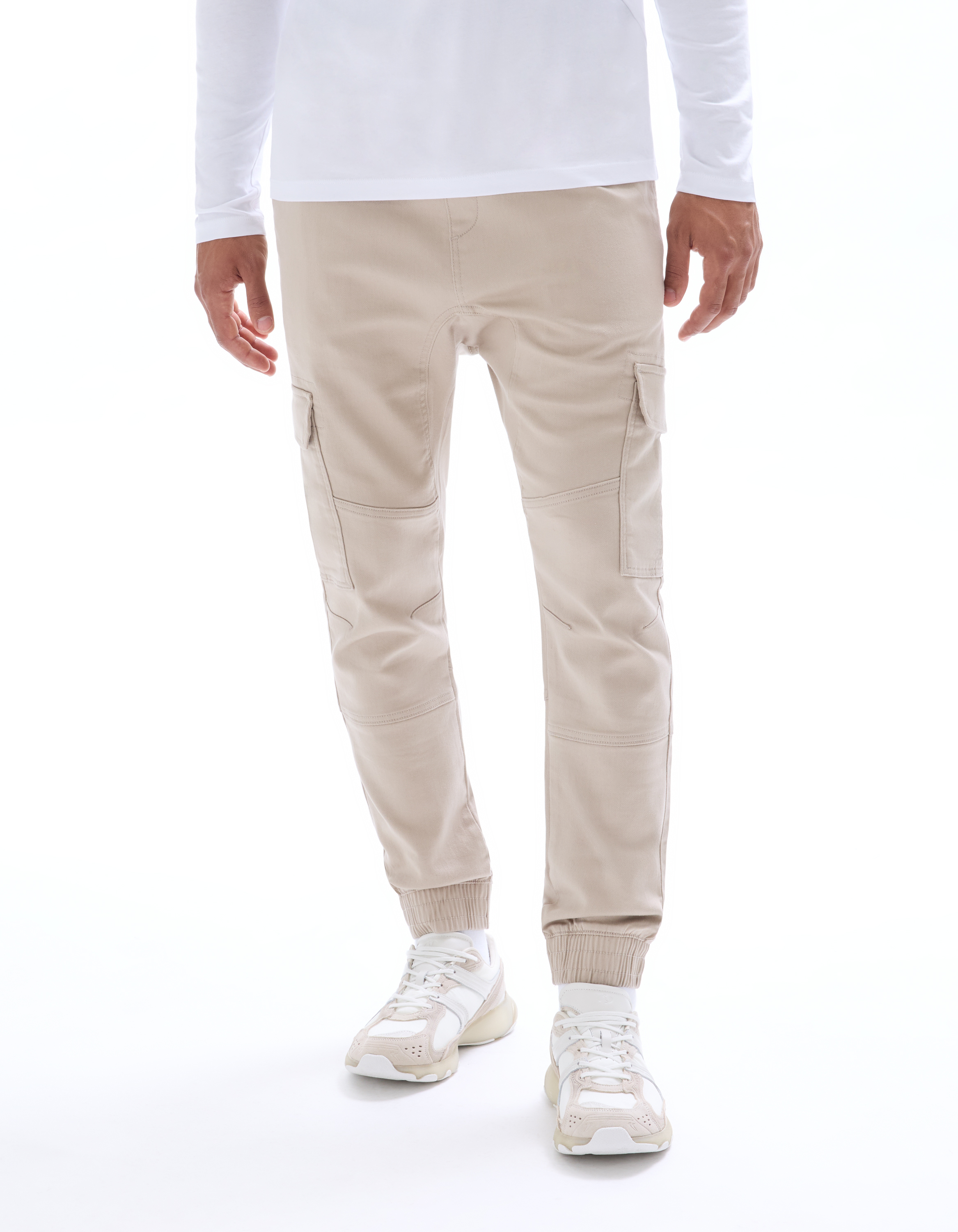 Pantalon cargo slim en coton stretch - camaieu - Modalova