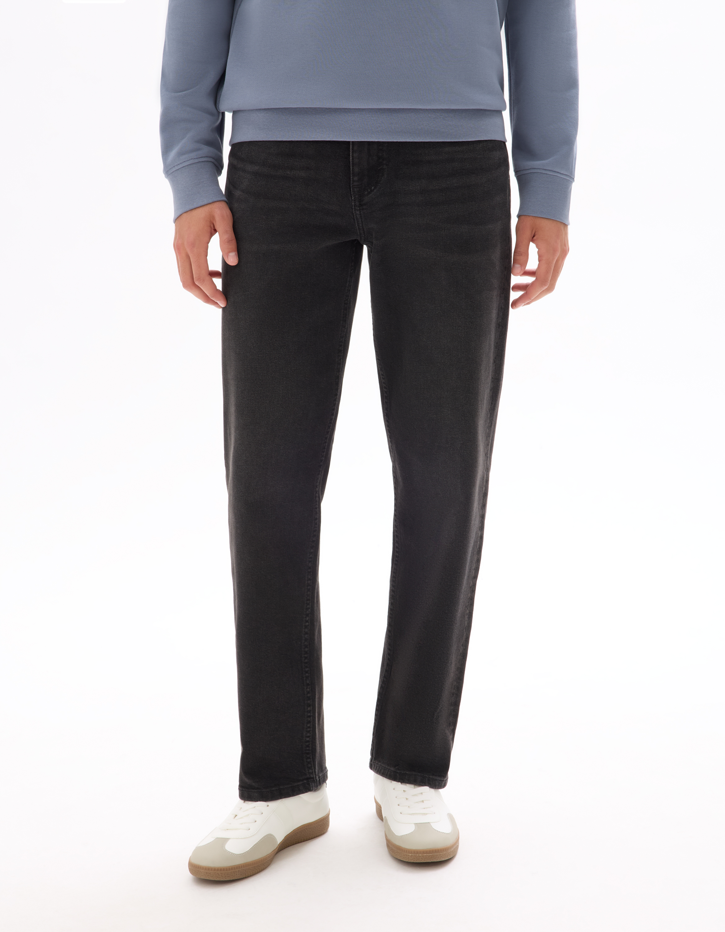 Jean C.75 loose coton stretch 3 longueurs - noir délavé - camaieu - Modalova