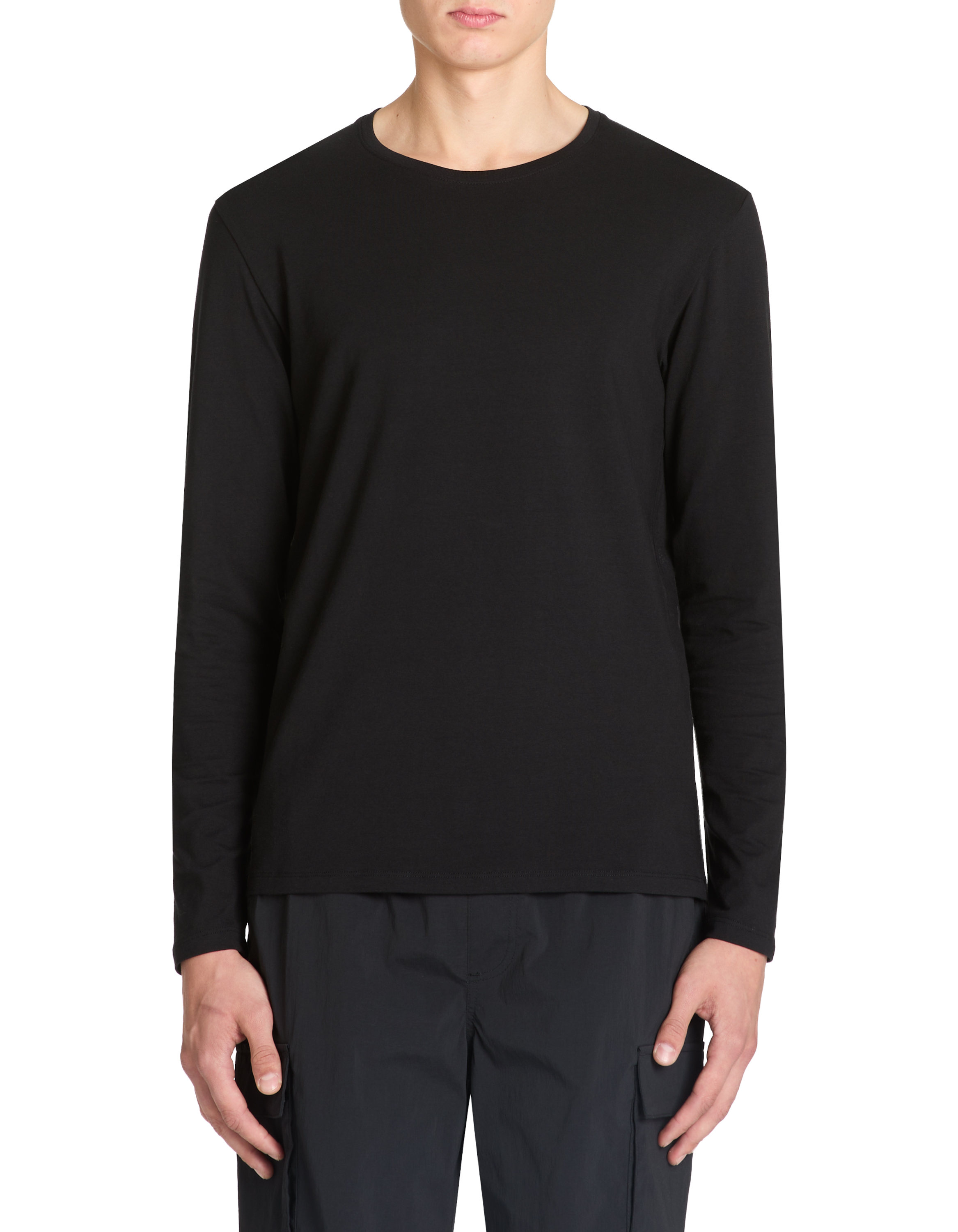 T-shirt col rond manches longues - camaieu - Modalova