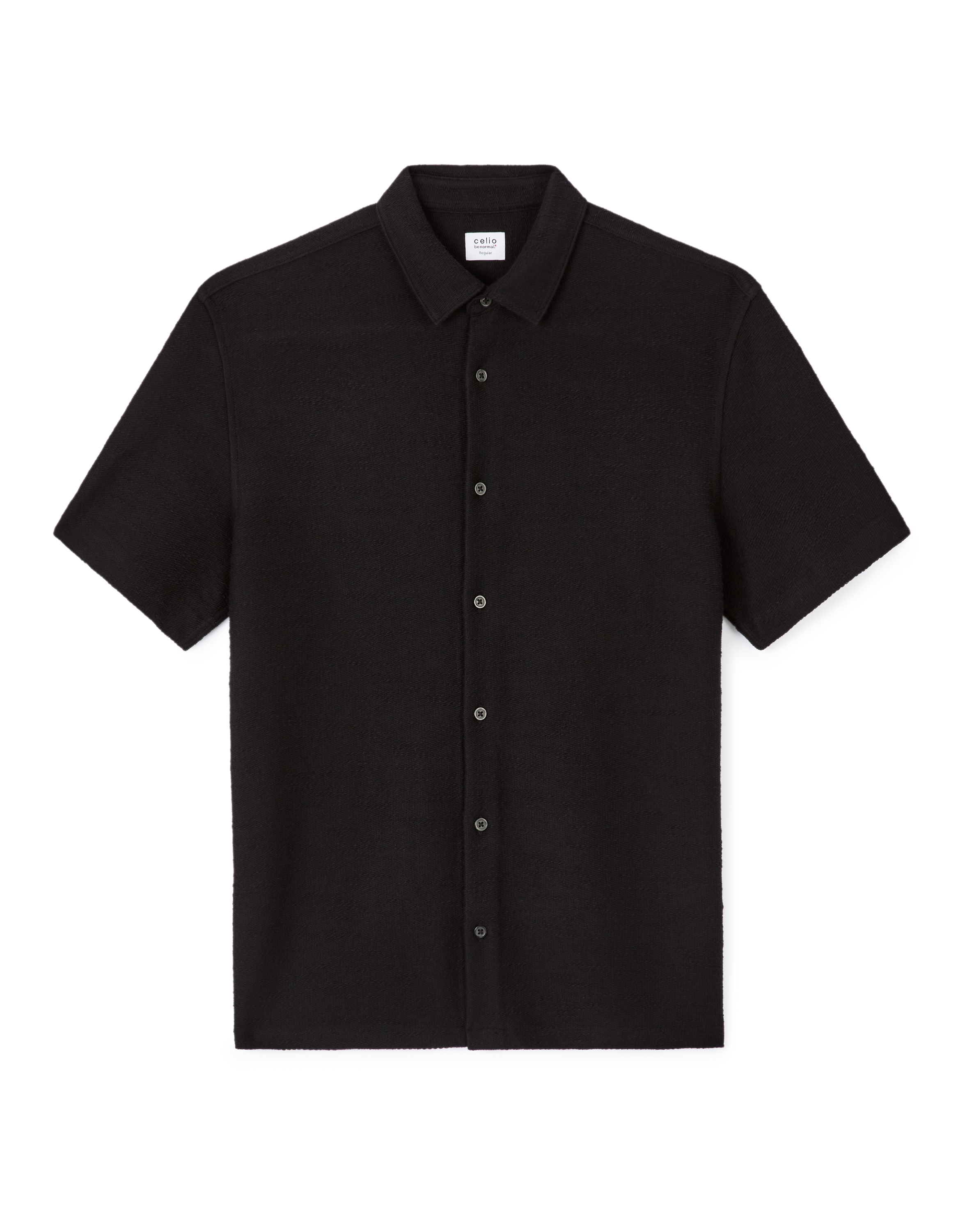 Chemisette regular en maille - noir