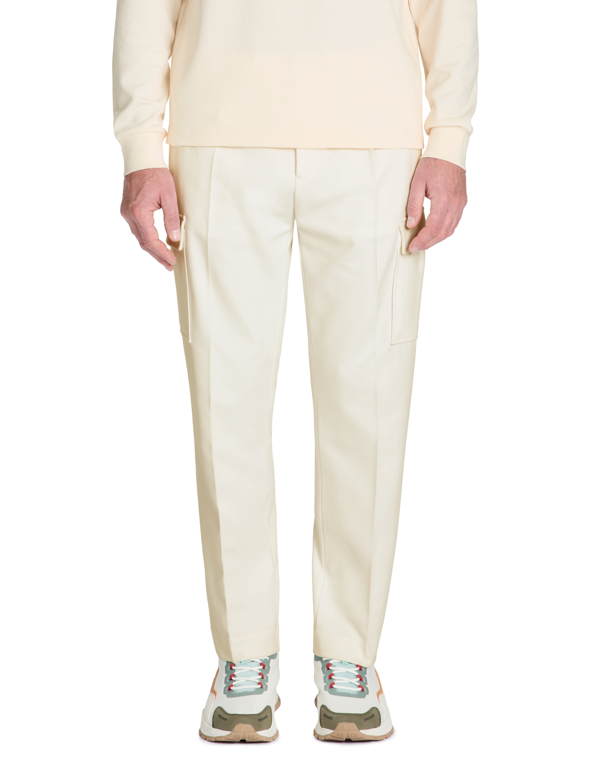 Pantalon cargo straight coton stretch - camaieu - Modalova