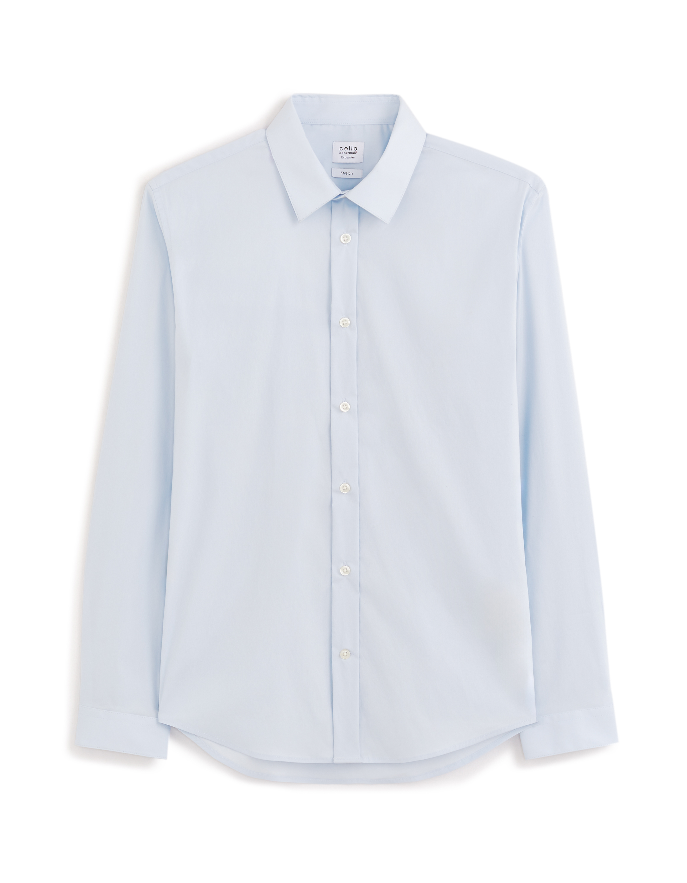 Chemise extra slim coton stretch - bleu clair
