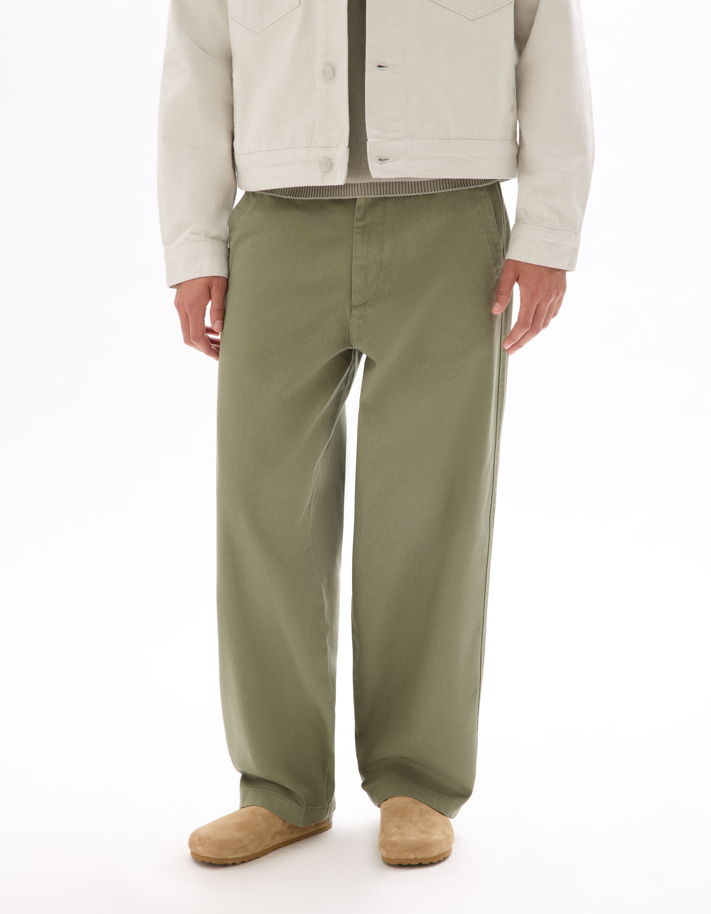 Pantalon chino baggy 100% coton - camaieu - Modalova