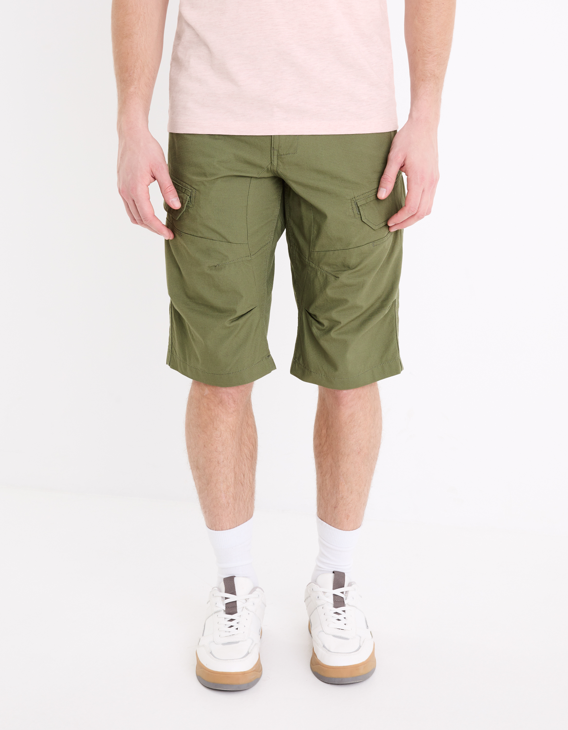 Bermuda cargo 100% coton - kaki - camaieu - Modalova