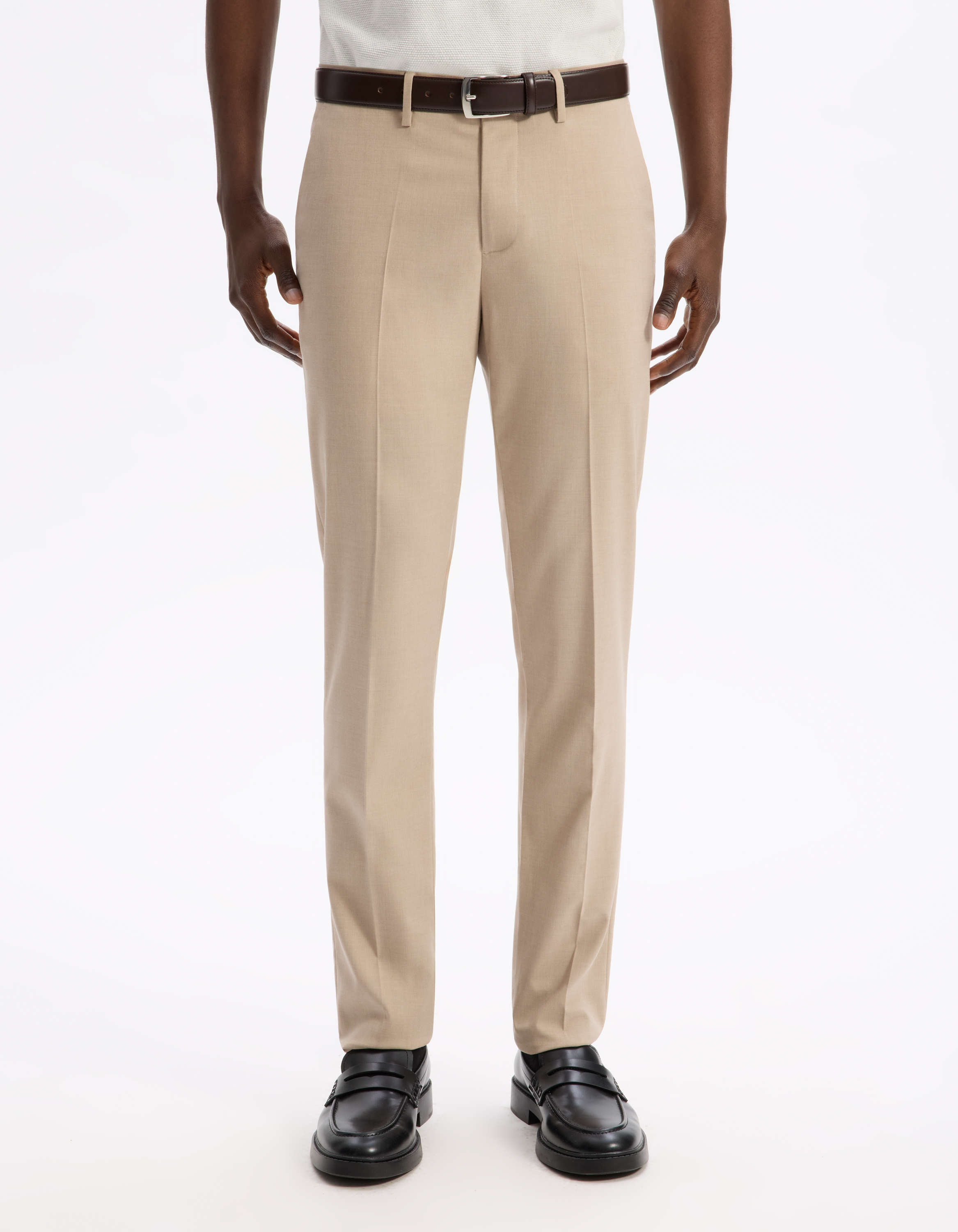 Pantalon de costume slim stretch - camaieu - Modalova