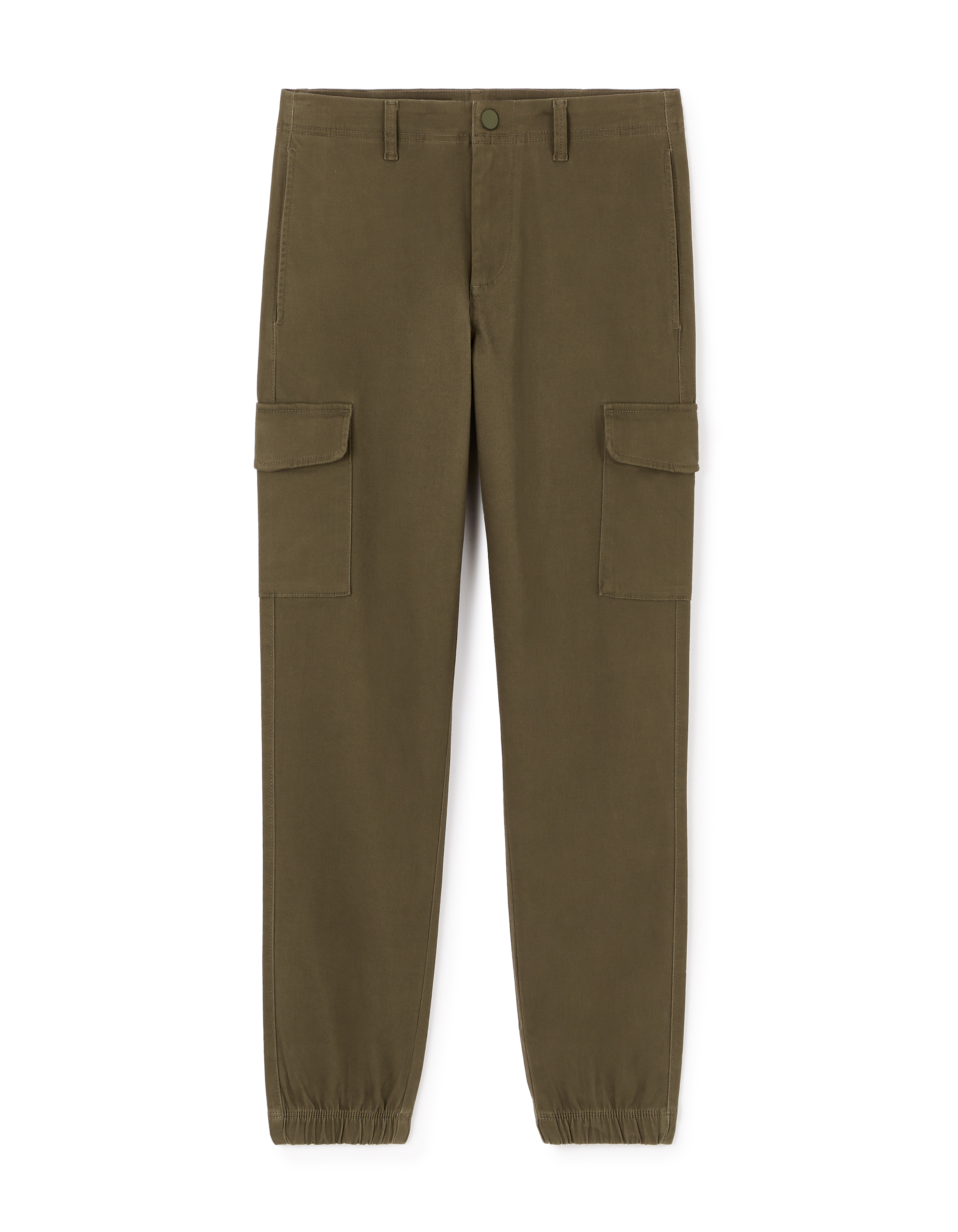 Pantalon cargo slim coton stretch - kaki