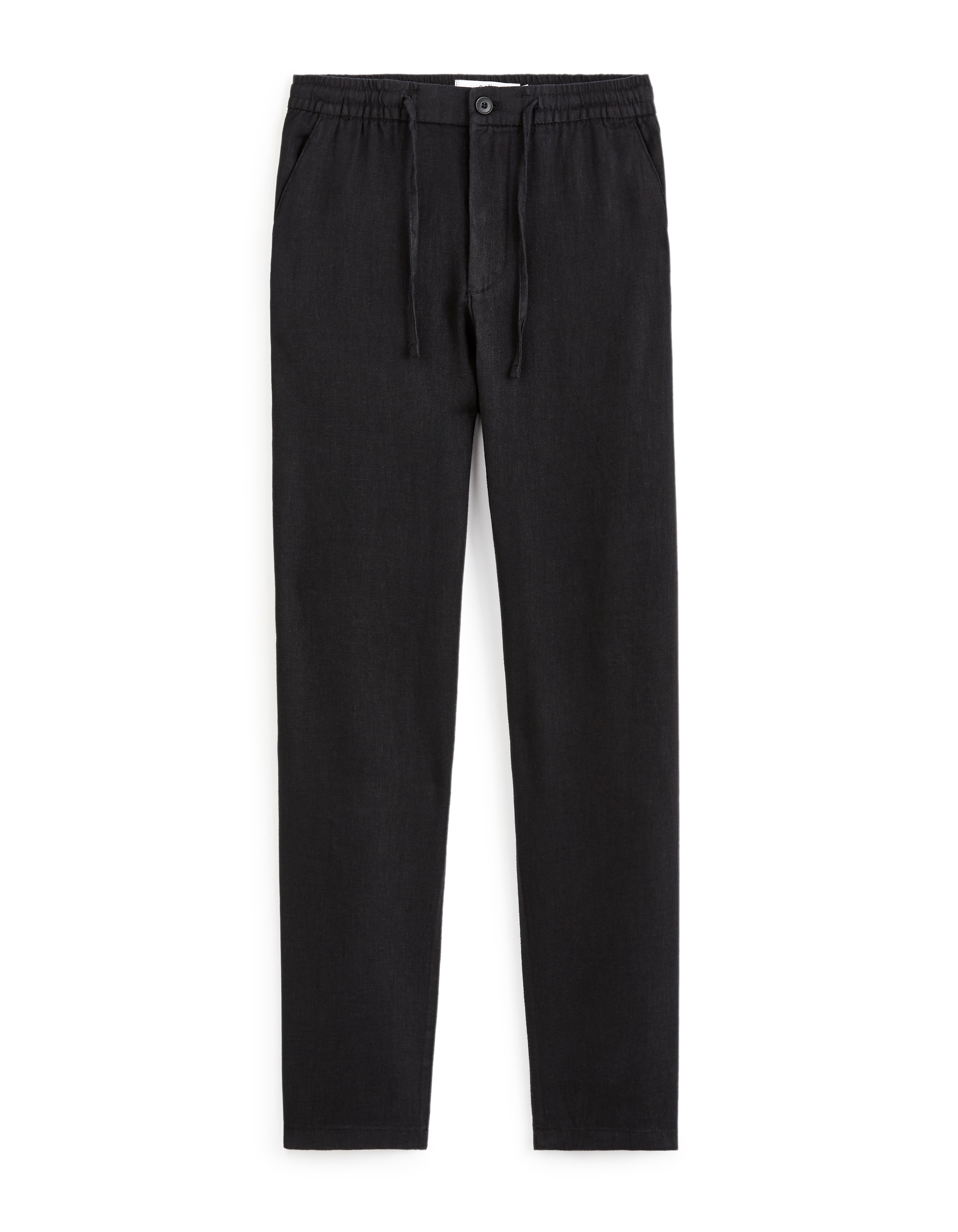 Pantalon straight 100% lin - noir