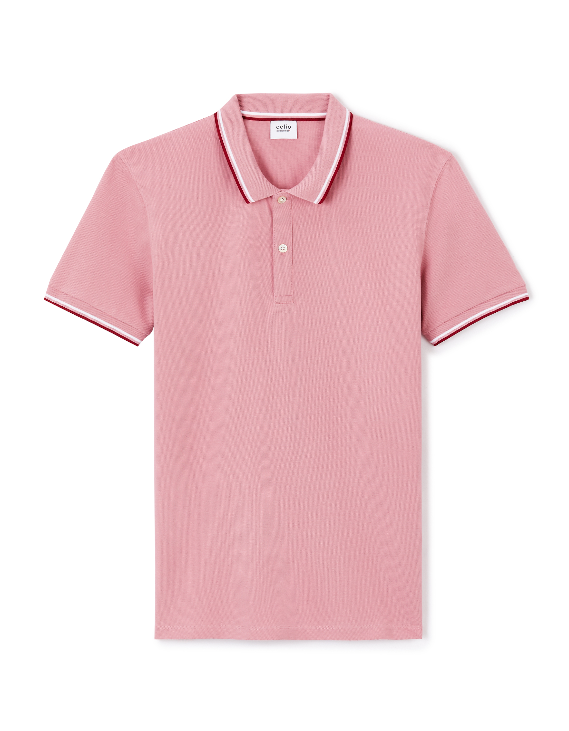 Polo piqué slim en coton stretch - rose