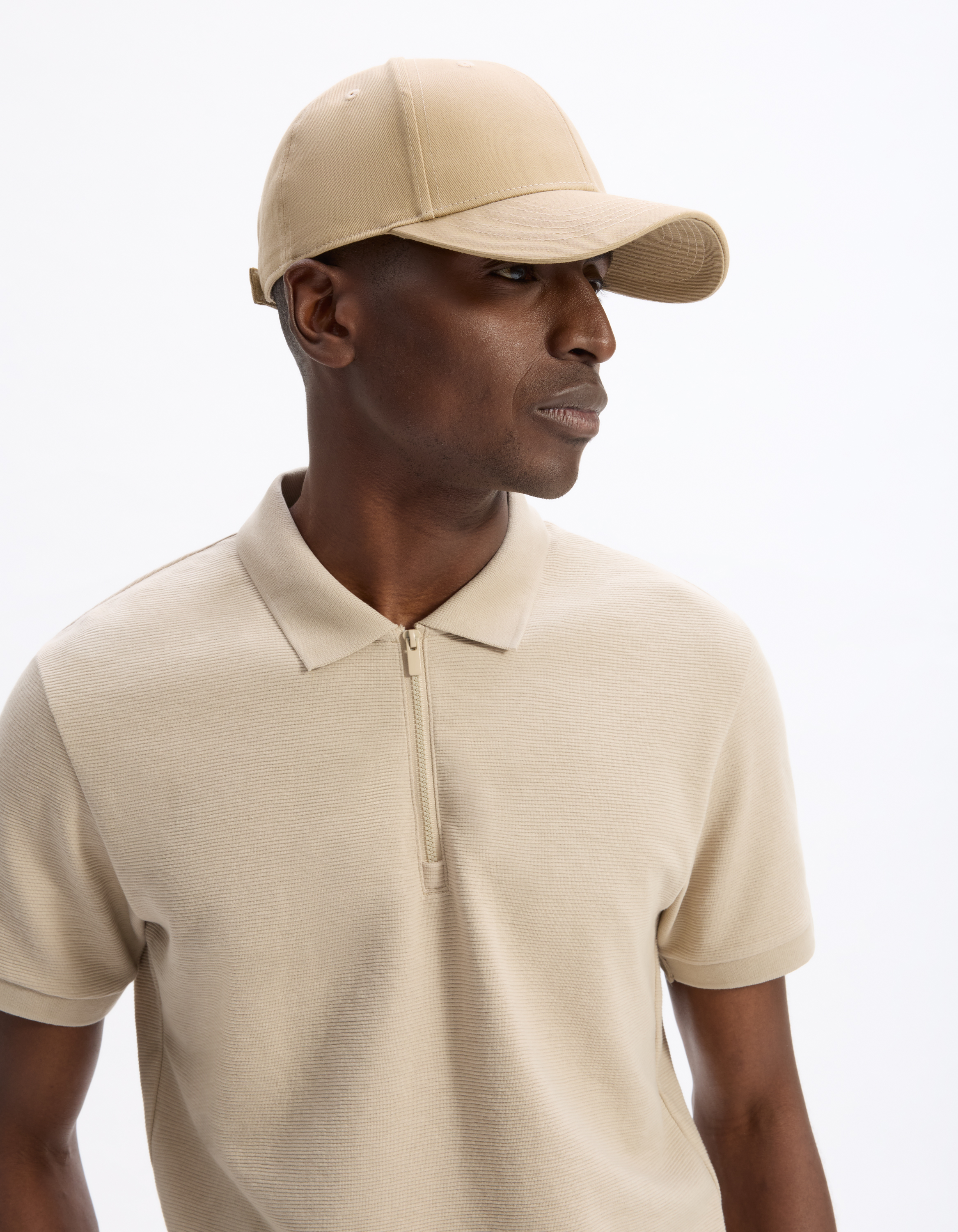 Casquette unie 100% coton - beige - camaieu - Modalova