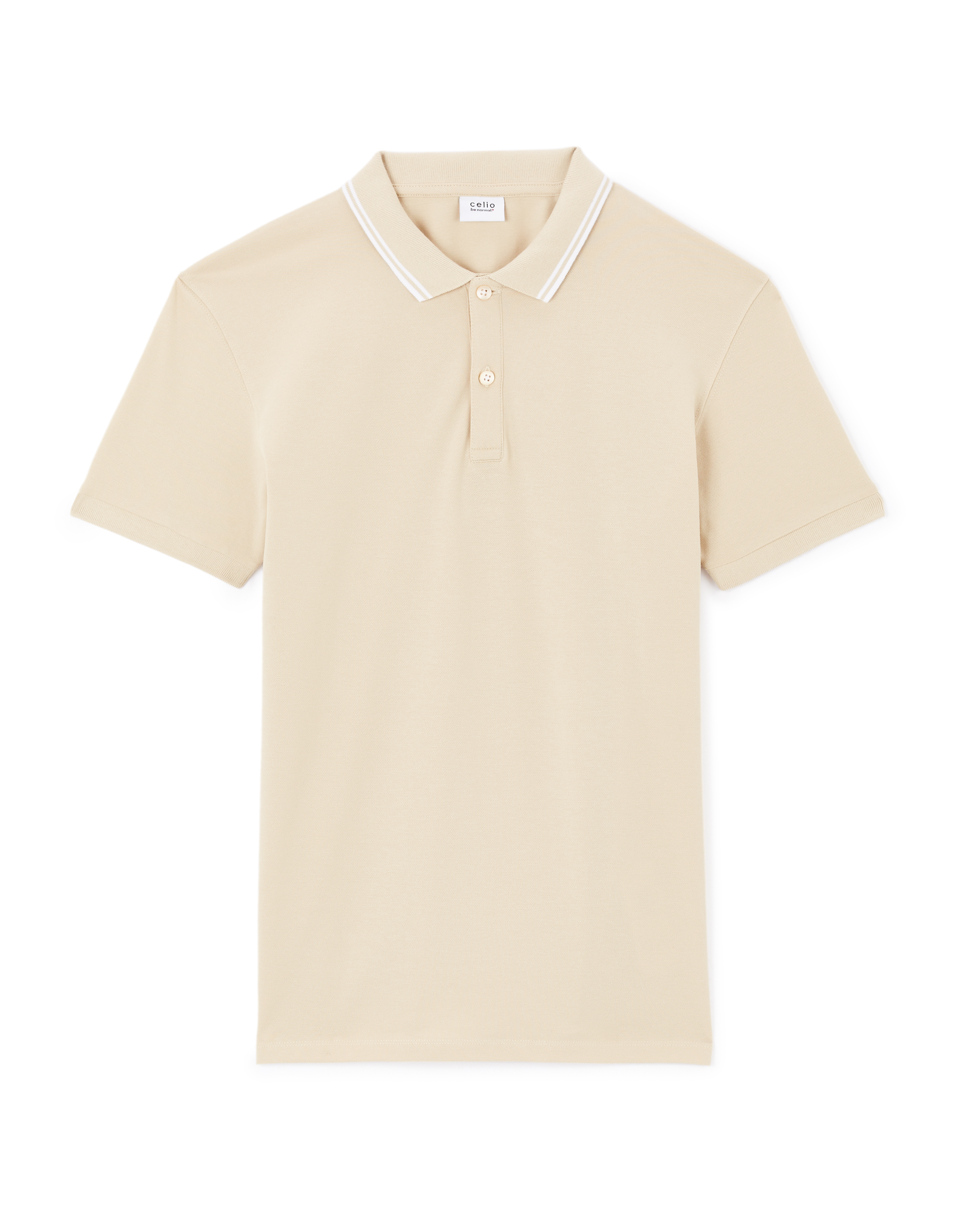 Polo slim coton stretch - beige