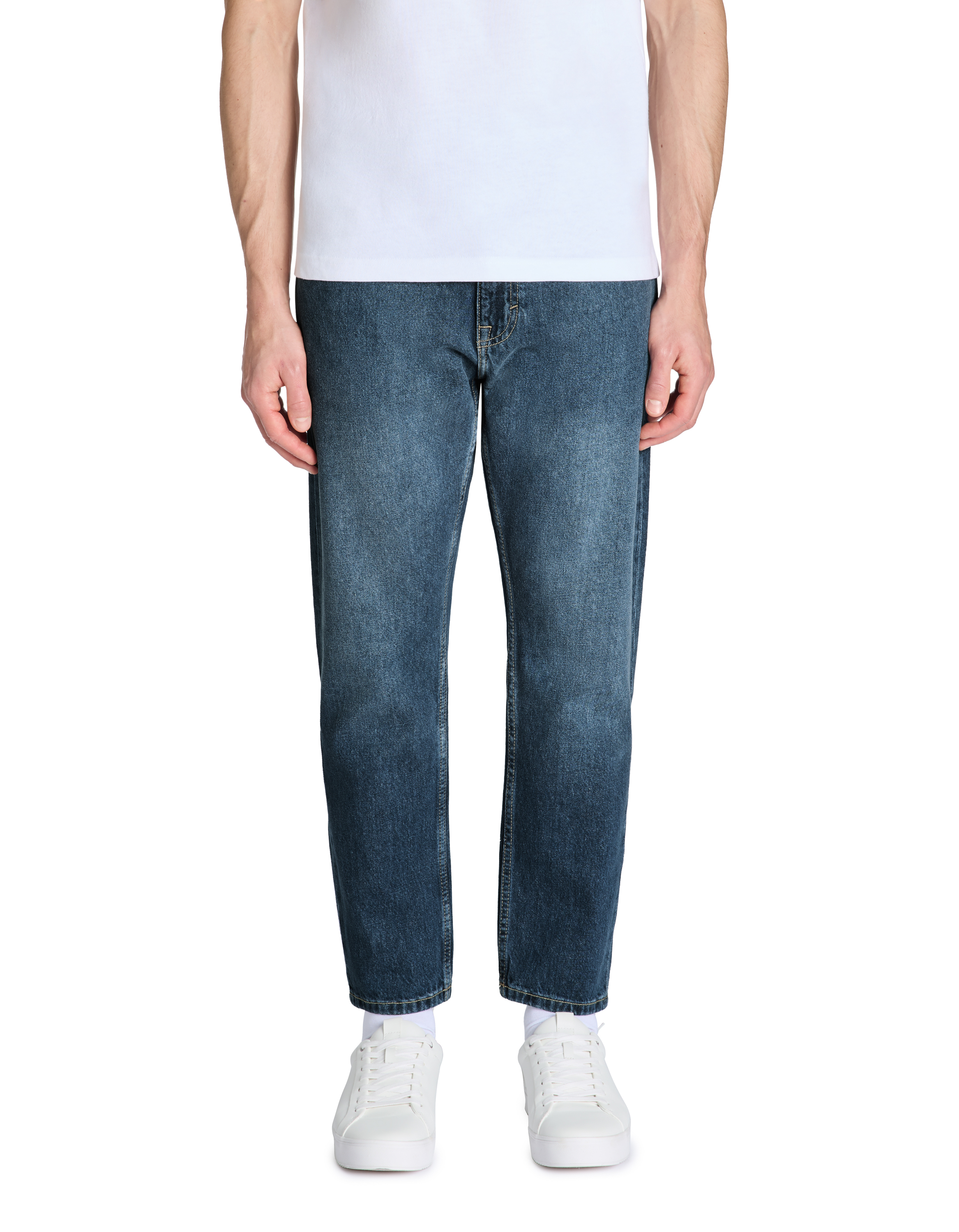 Jean relax 100% coton - bleu - camaieu - Modalova