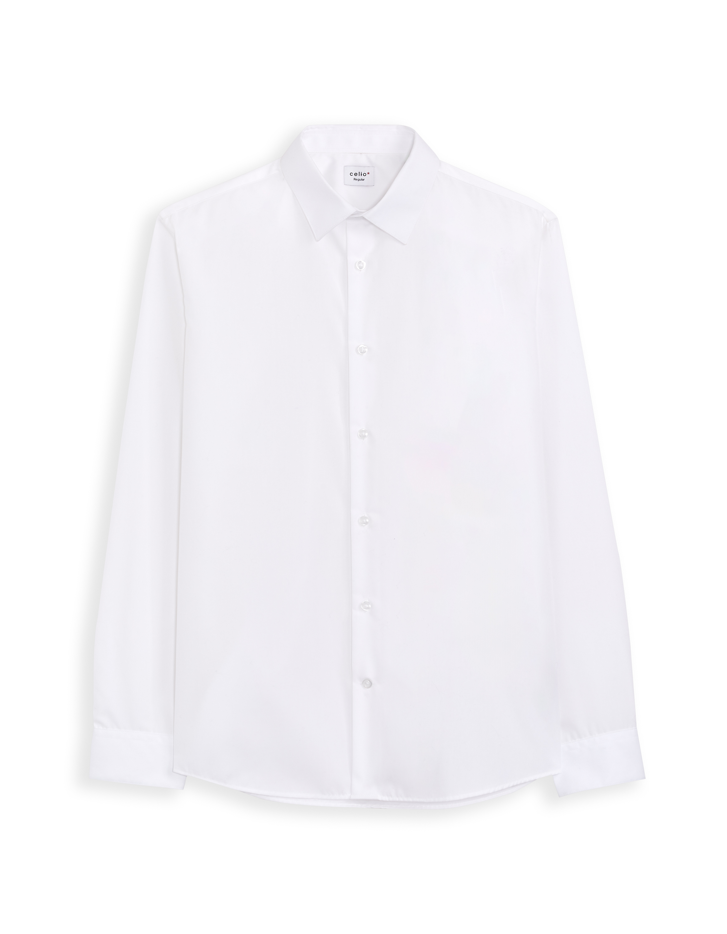 Chemise regular en coton - blanc