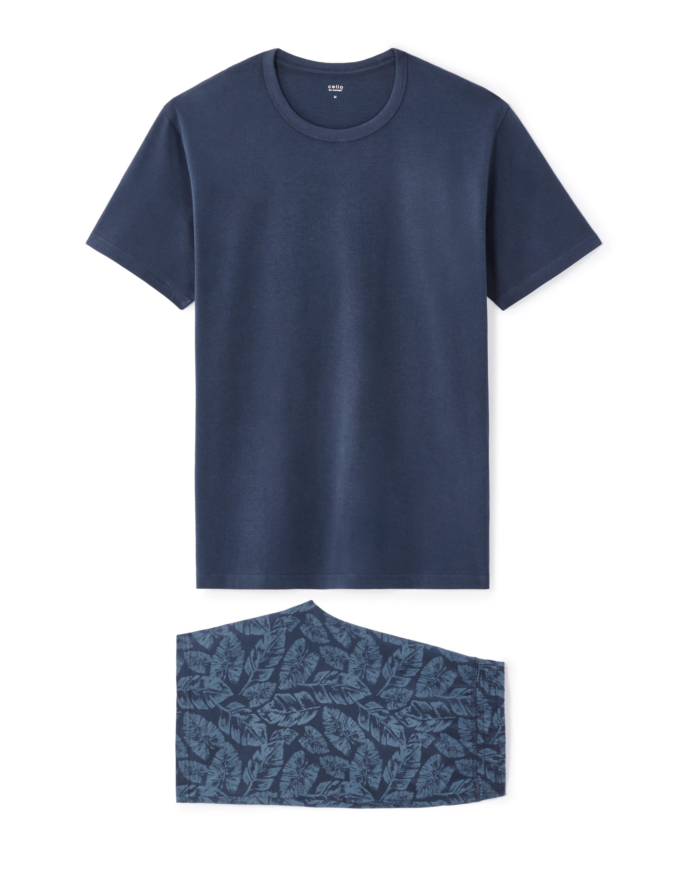 Pyjama short 100% coton - marine