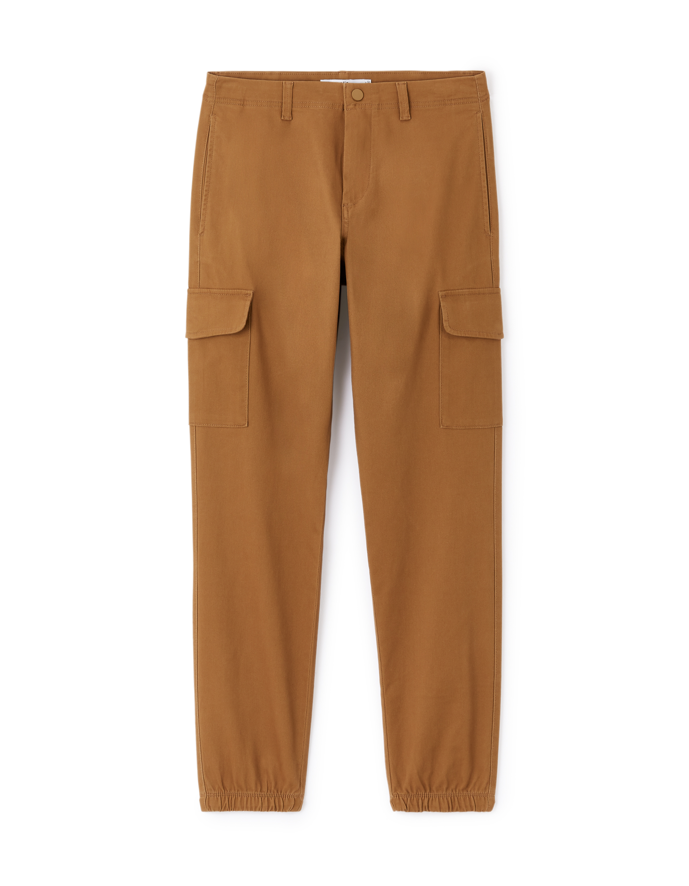 Pantalon cargo slim coton stretch - beige