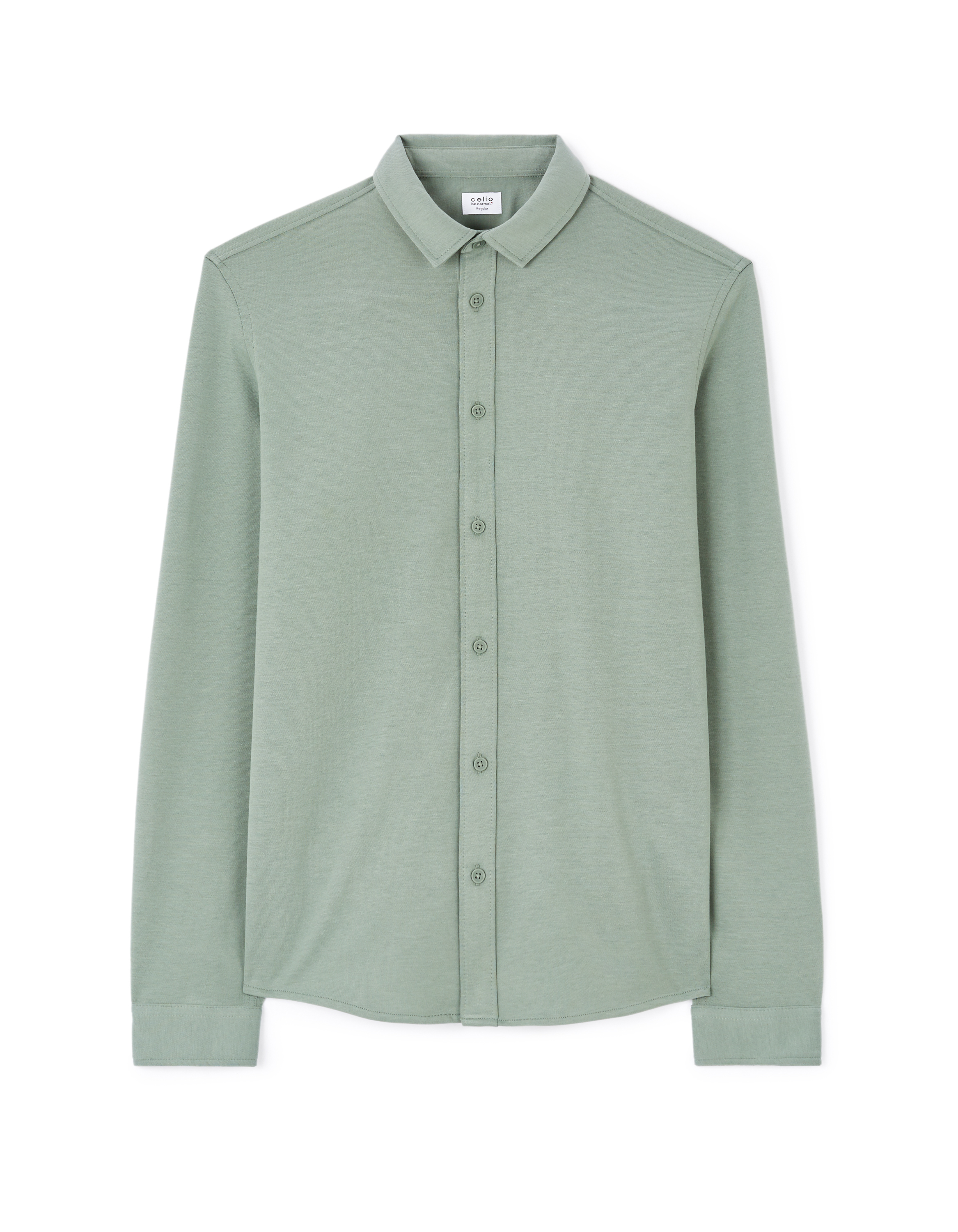 Chemise regular en jersey - kaki