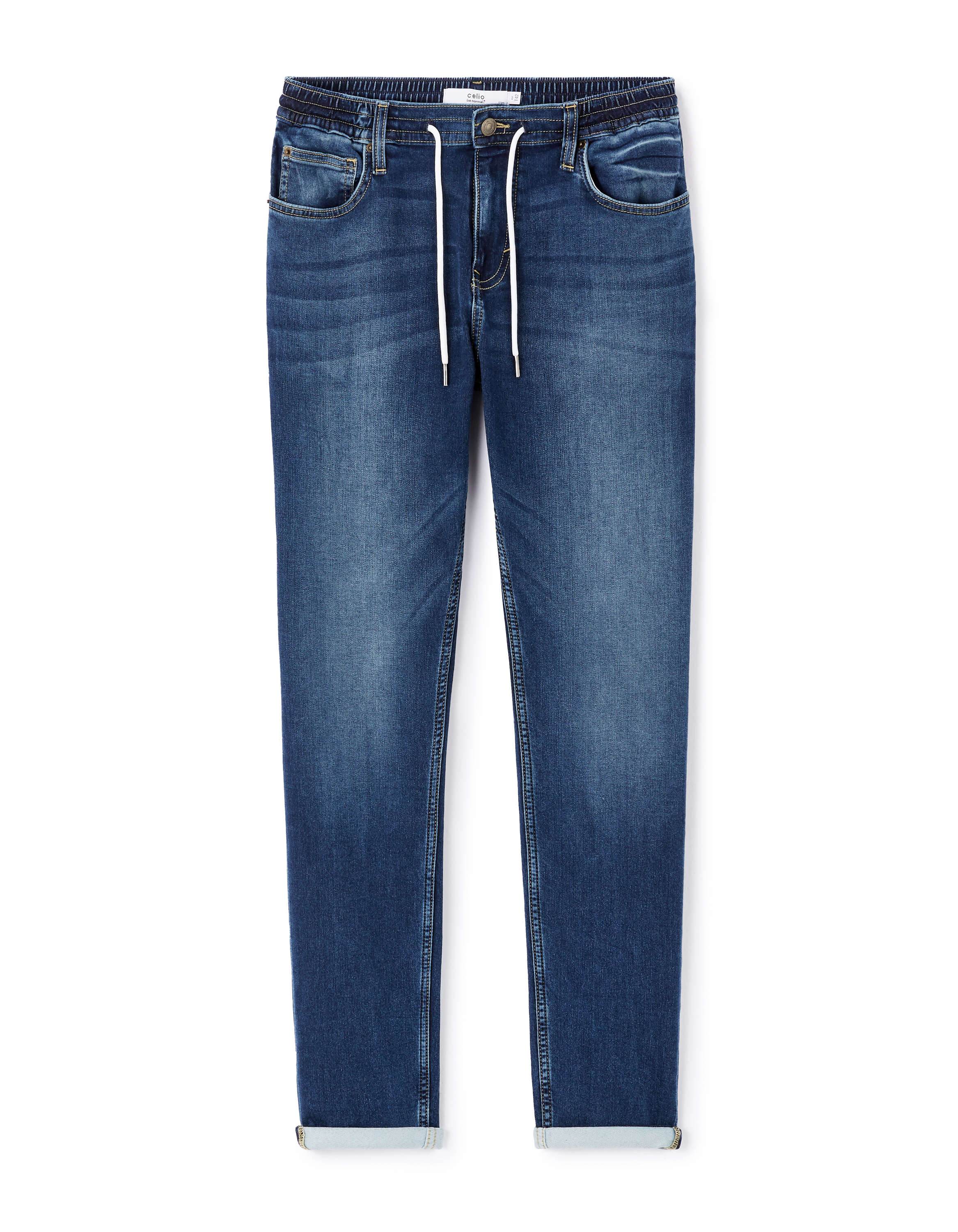 Jean jog slim coton stretch - bleu