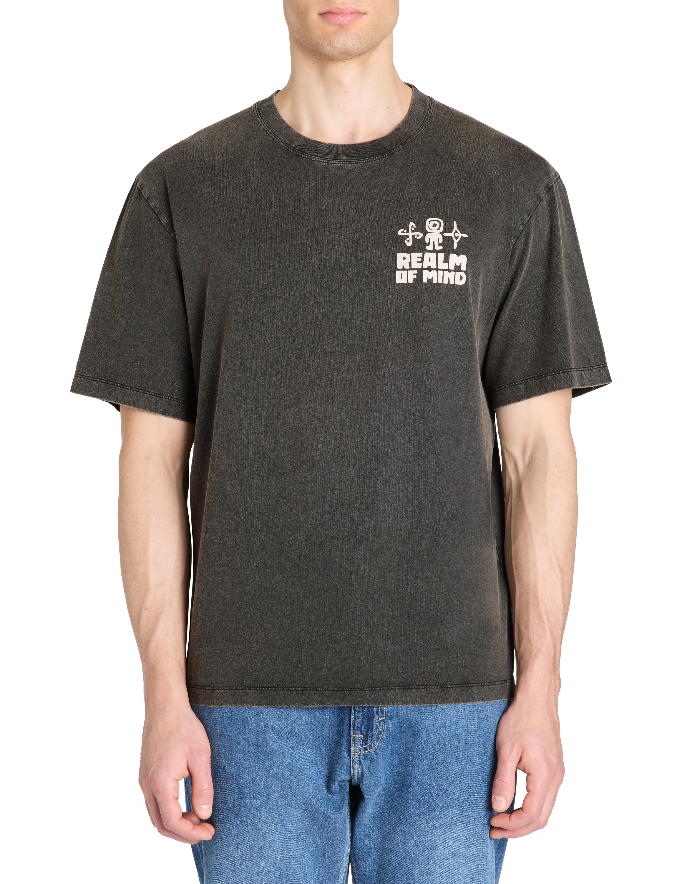 T-shirt oversize col rond 100% coton - camaieu - Modalova