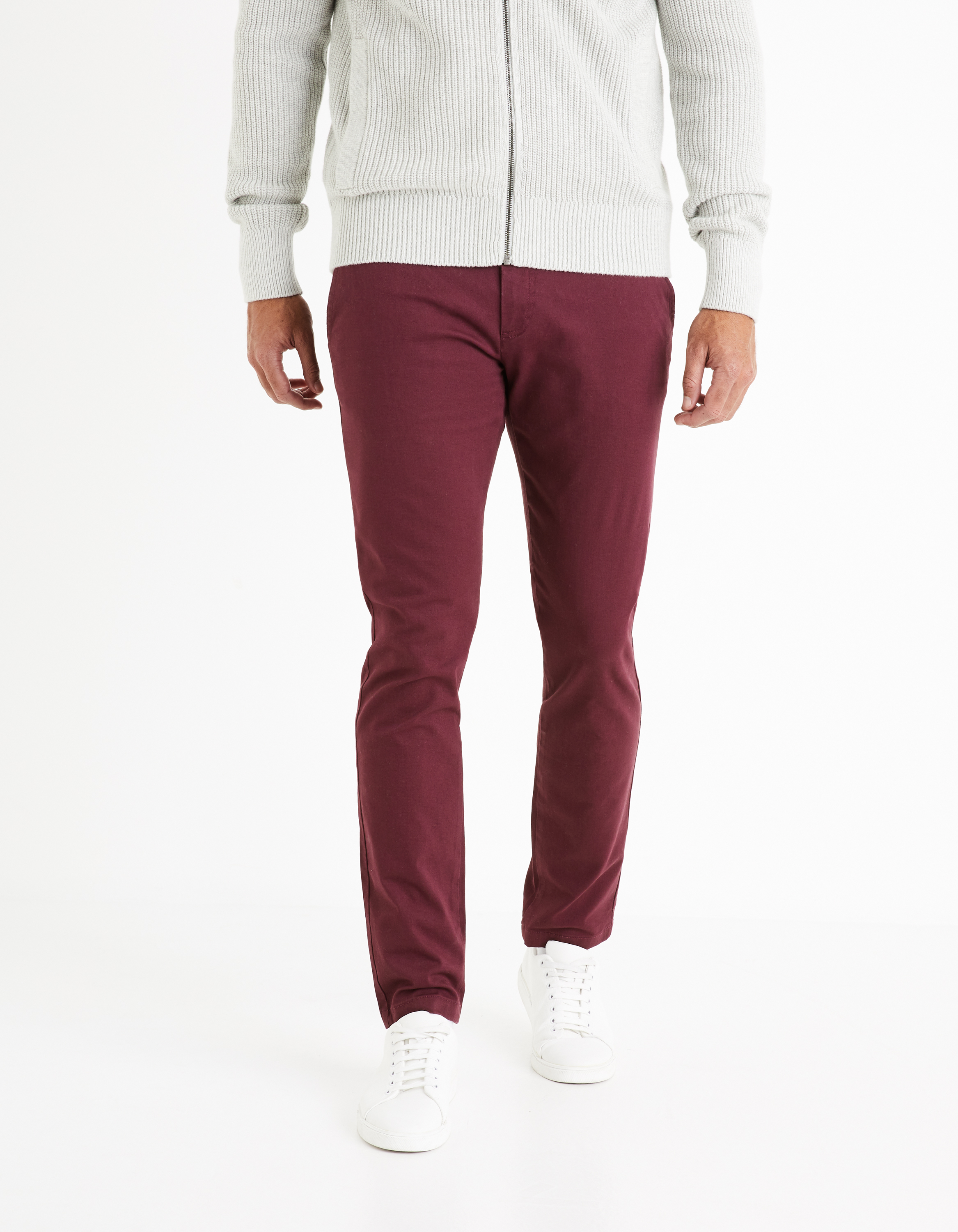 Pantalon chino slim coton stretch - camaieu - Modalova