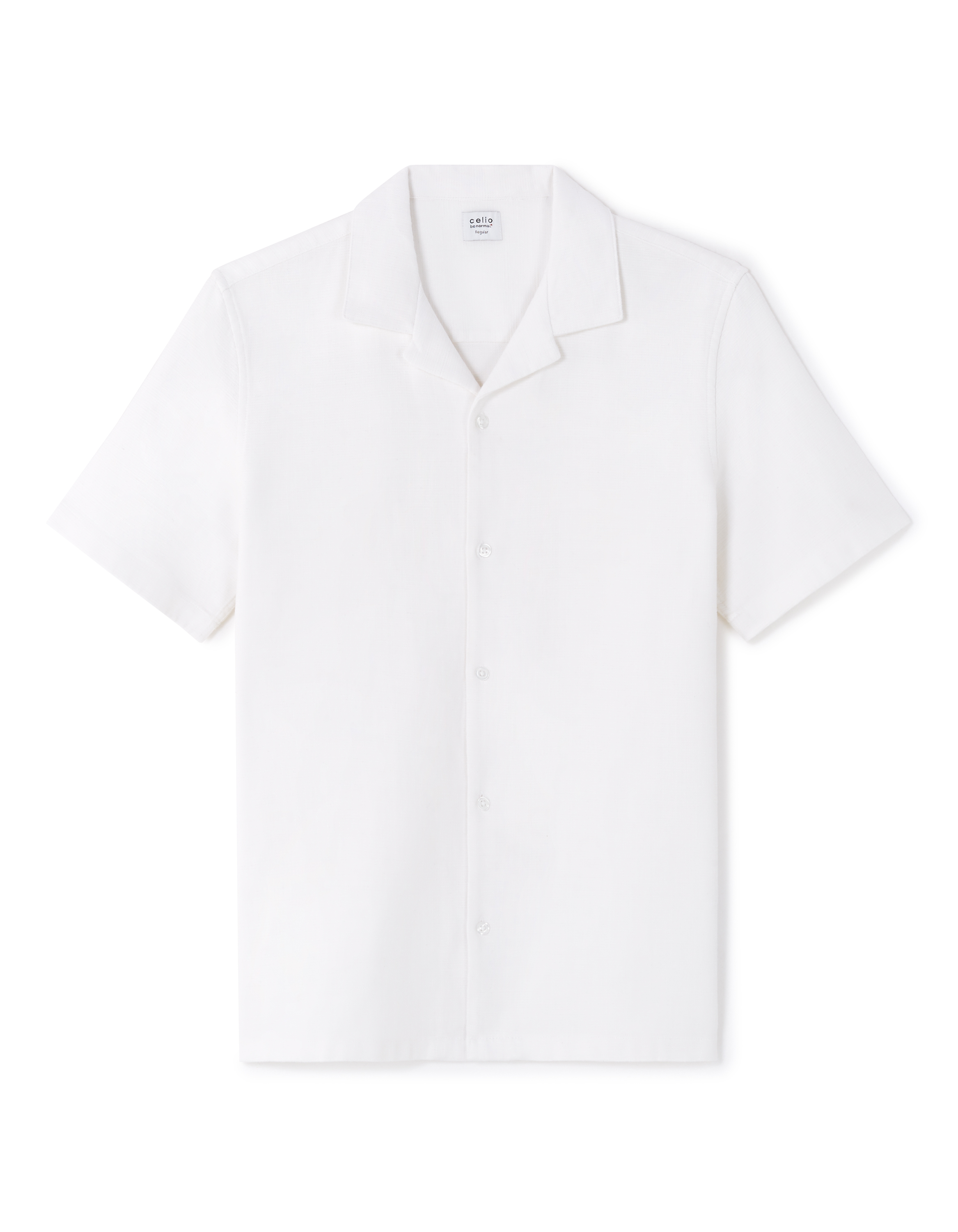 Chemisette regular 100% coton texturé - beige