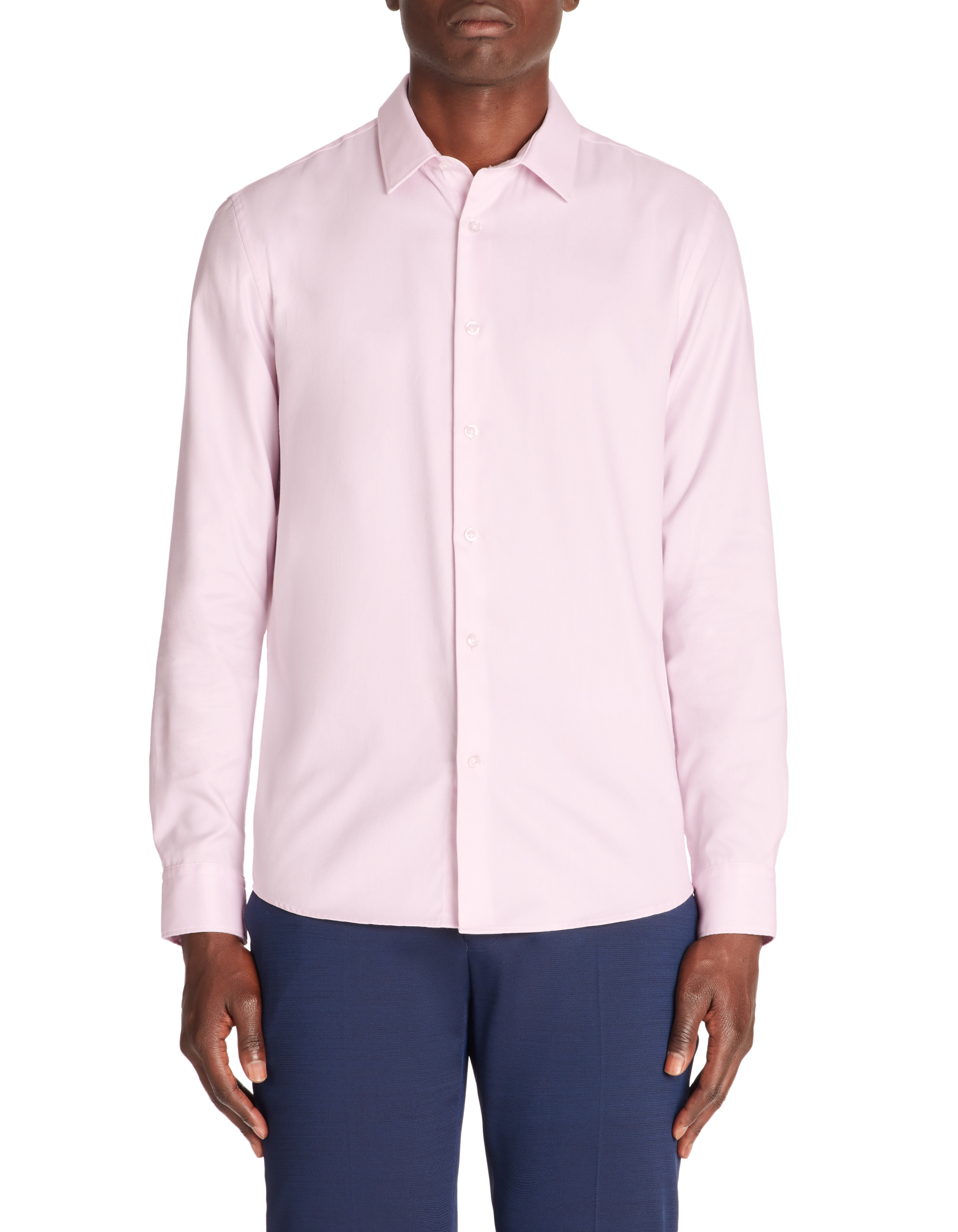 Chemise slim en oxford royal - rose - camaieu - Modalova