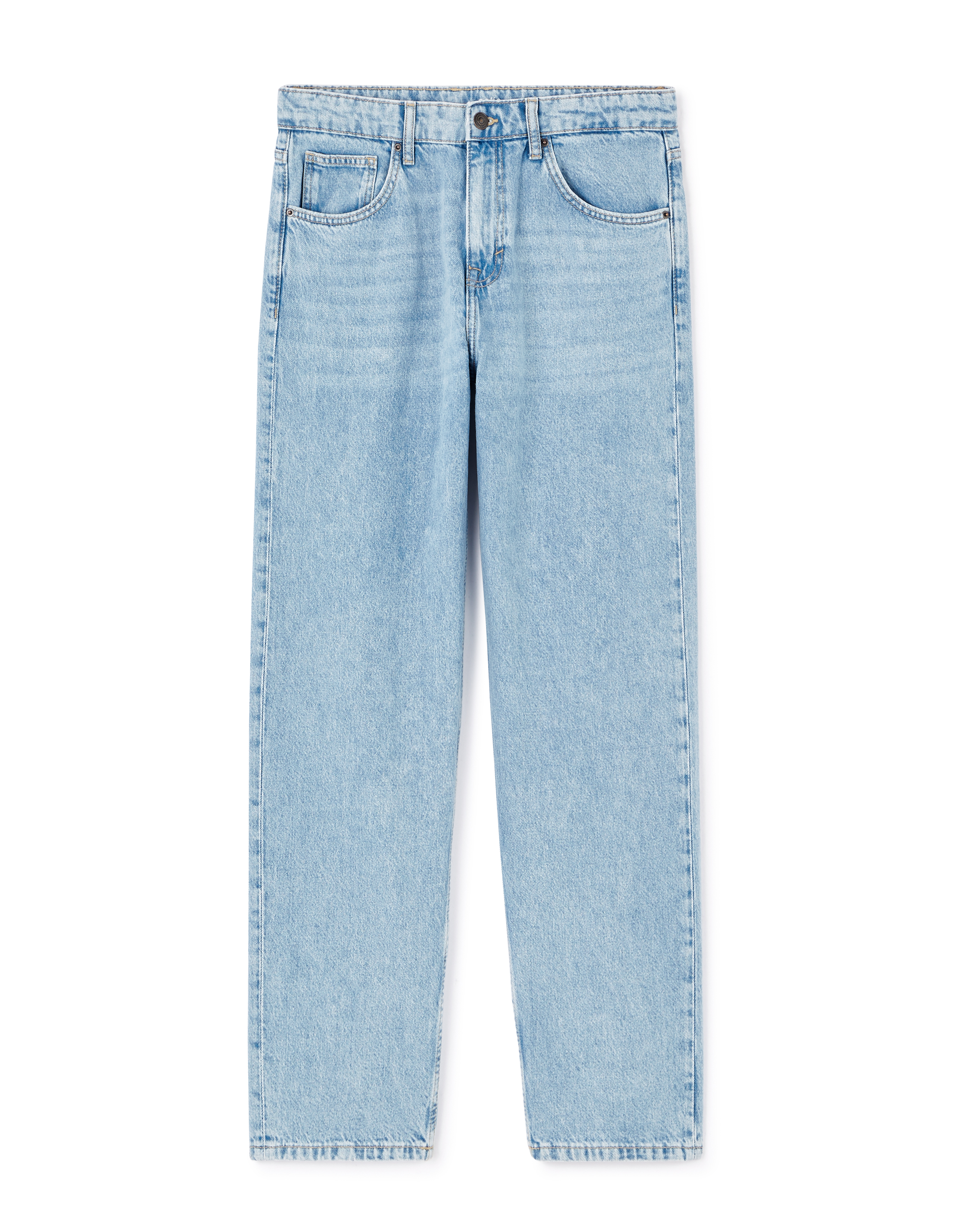 Jean baggy 100% coton - bleu clair