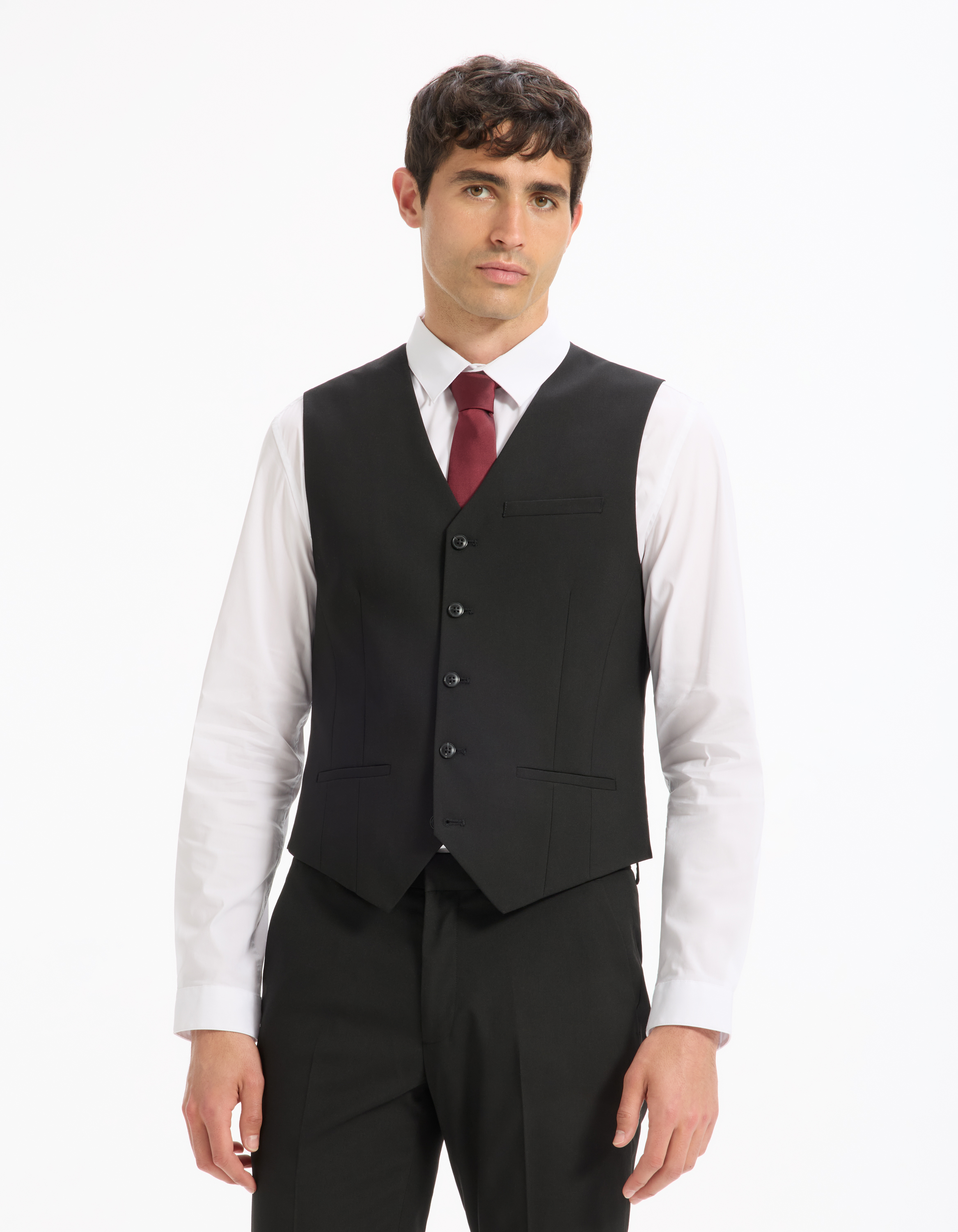 Gilet de costume slim stretch - camaieu - Modalova