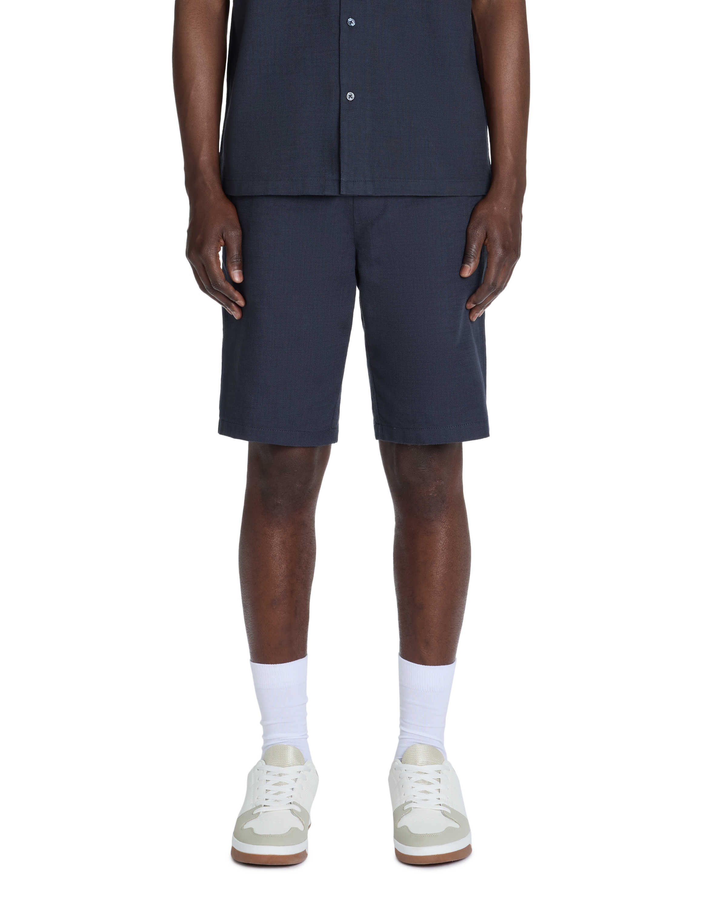Bermuda 100% coton - marine - camaieu - Modalova